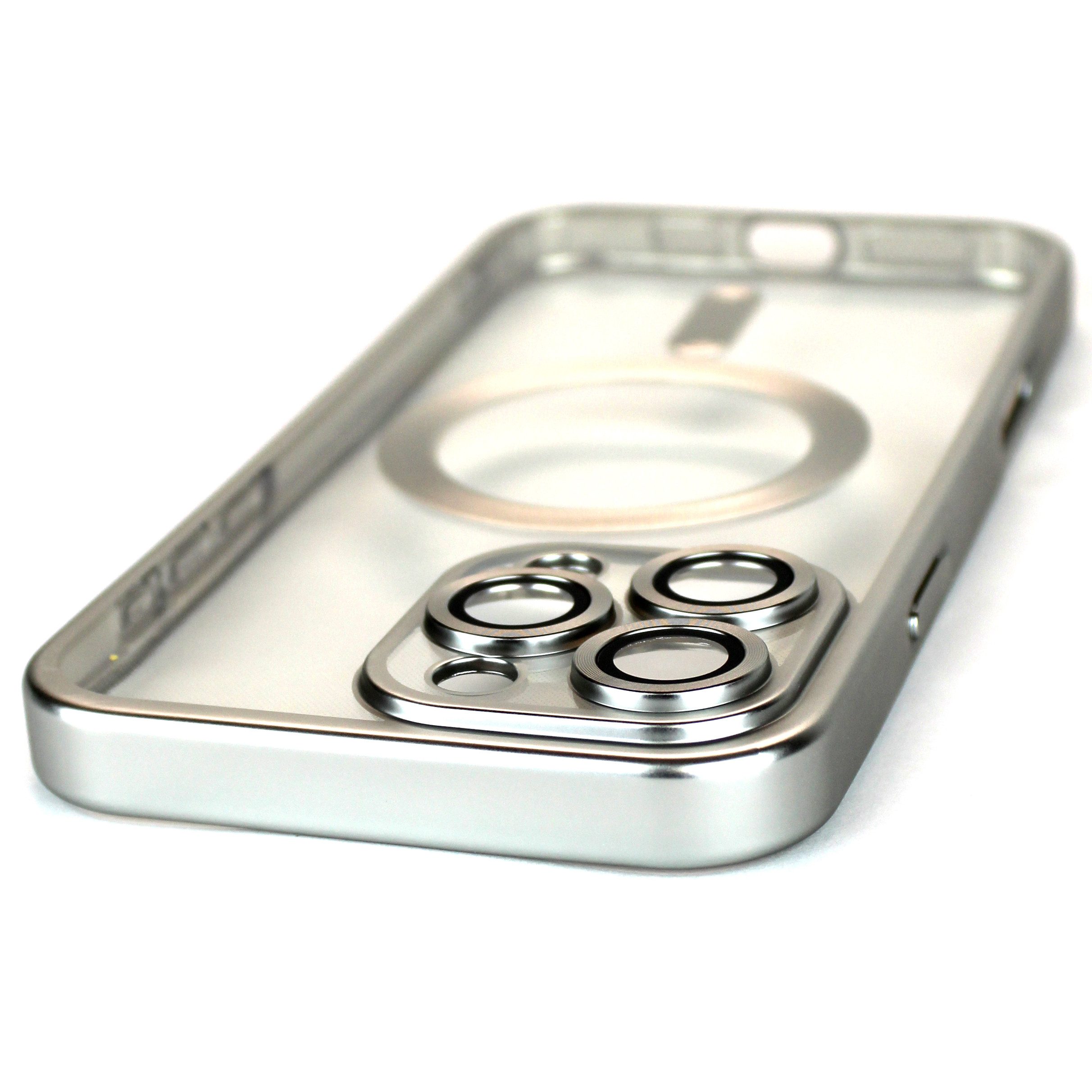 Wörleonline Handyhülle für iPhone 16 Pro / iPhone 16 Pro Max mit integriertem Kameraschutz, TPU Schutzhülle in passendem Titan-Farbton, MagSafe kompatible Hülle