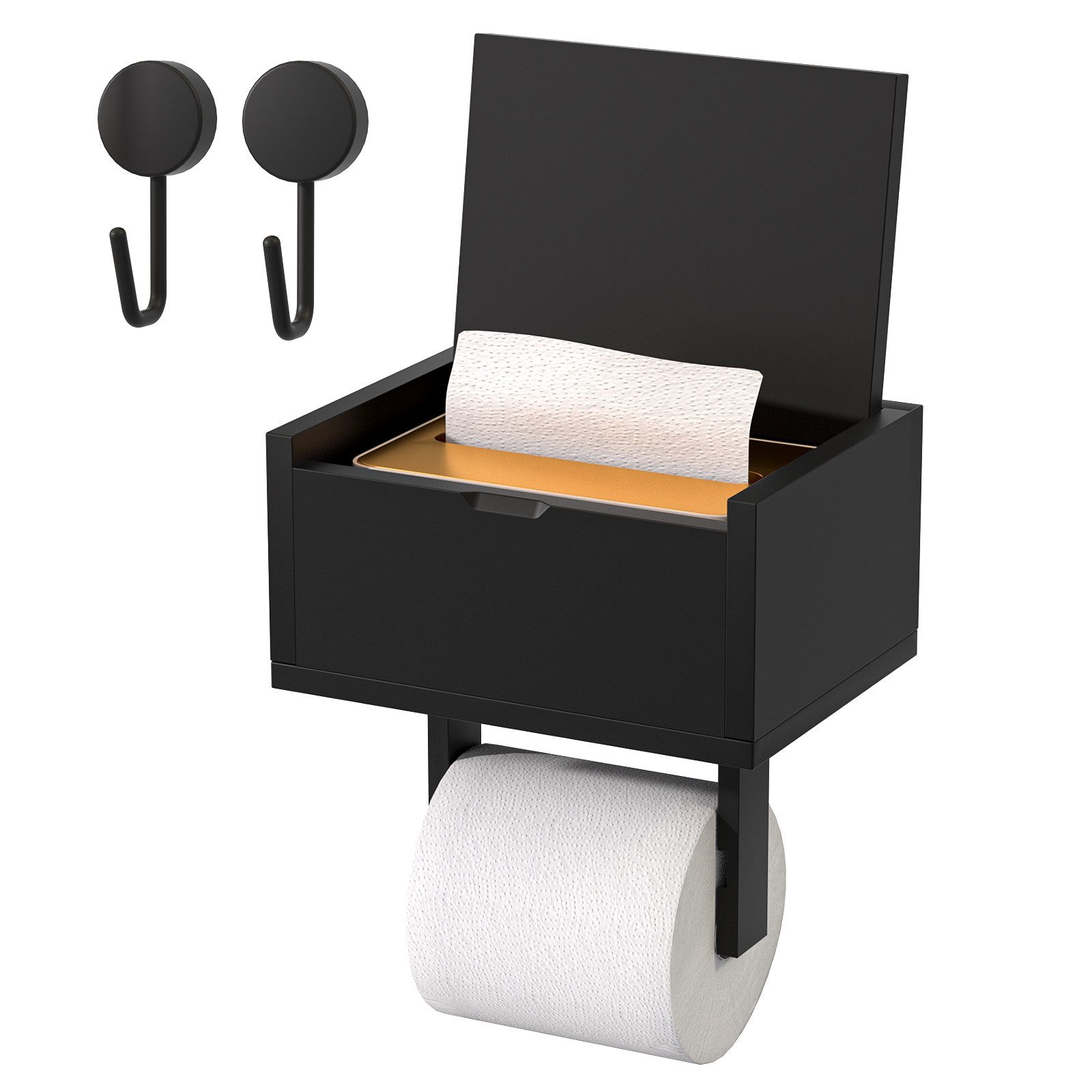 Yorbay Toilettenpapierhalter Bambus Wandmontage ohne Bohren günstig online kaufen