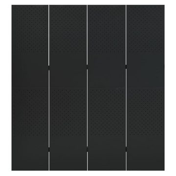 vidaXL Raumteiler Paravent Trennwand Spanische Wand 4-tlg Raumteiler Schwarz 160x180 cm