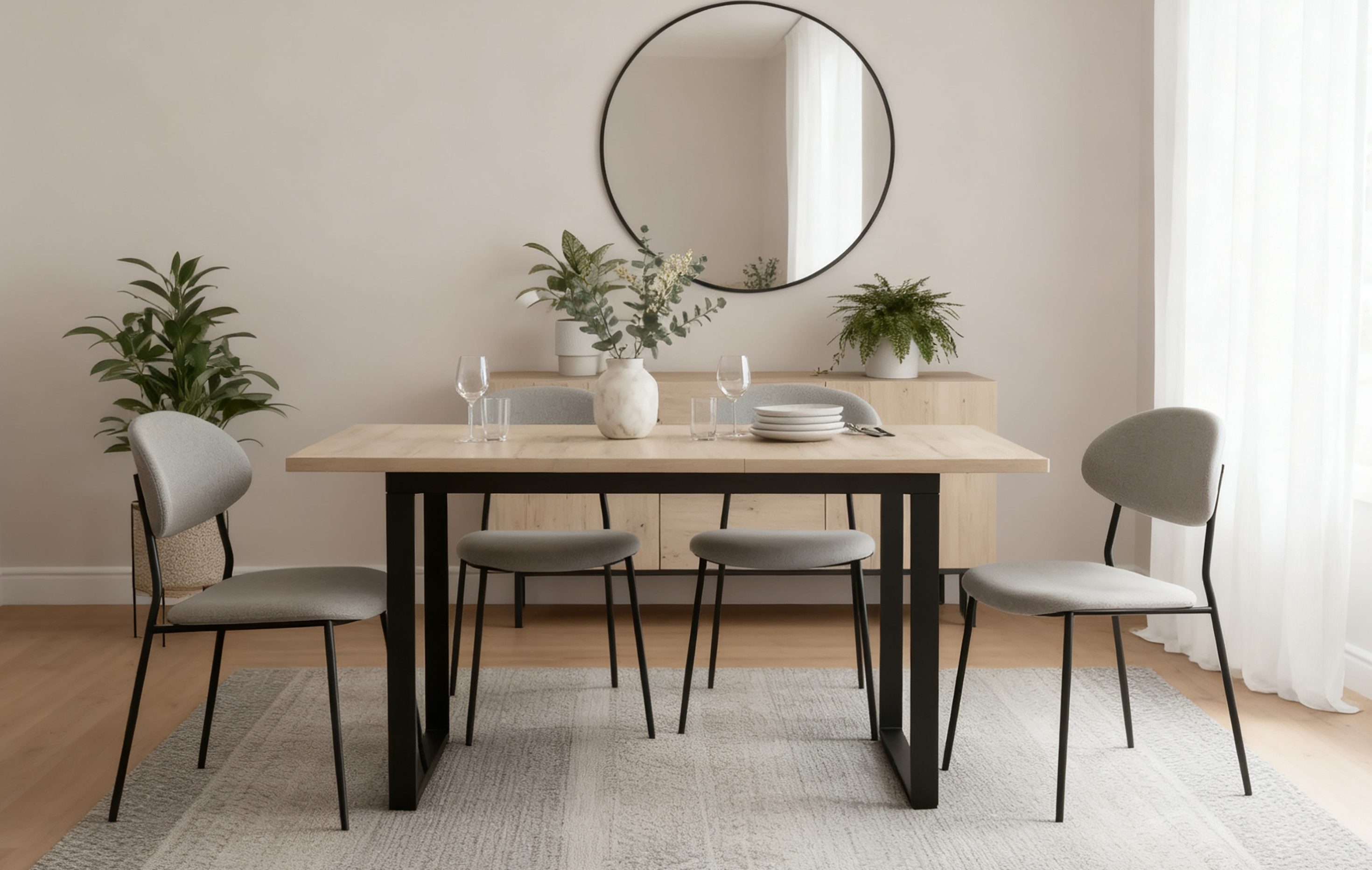 B&D home Esstisch Ausziehtisch ANNA, Kufengestell, günstig online kaufen