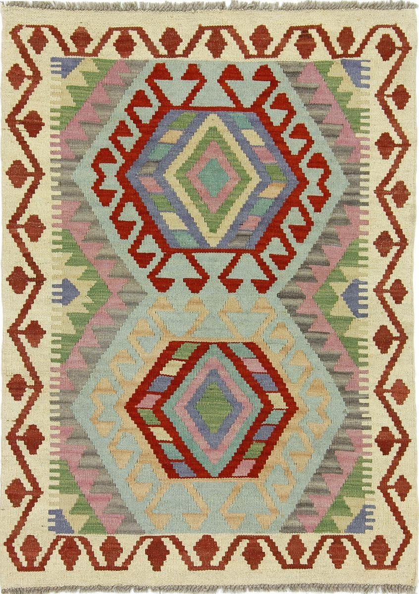 Orientteppich Kelim Afghan 85x119 Handgewebter 3 rechteckig, mm Trading, Nain Höhe: Orientteppich