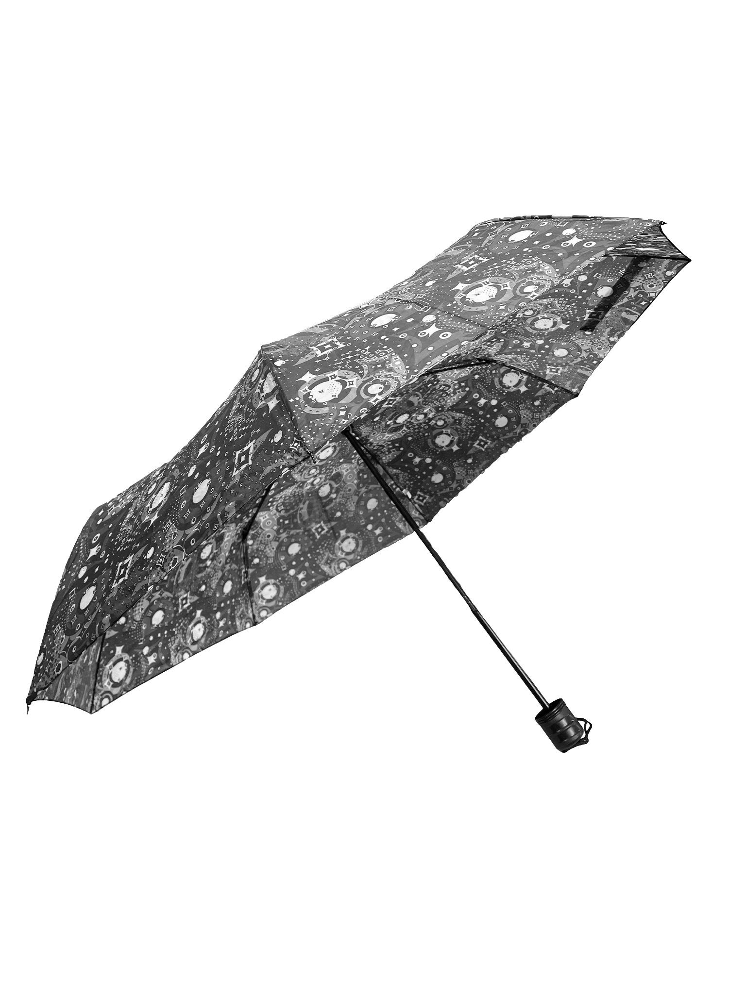 ANELY Taschenregenschirm Kleiner Regenschirm Paris Gemustert Taschenschirm, 6746 in Grau