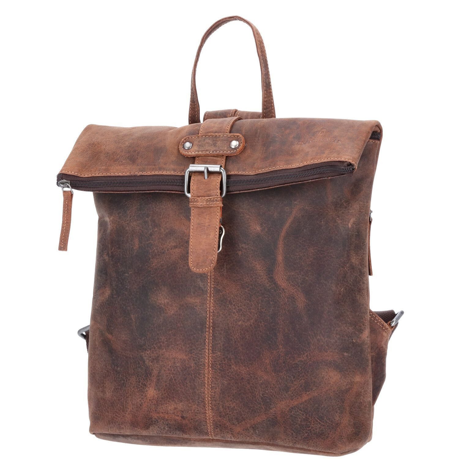 The Skandinavian Brand Freizeitrucksack The Skandinavian Brand Leder Rucksack Hunter Cognac (1-tlg)
