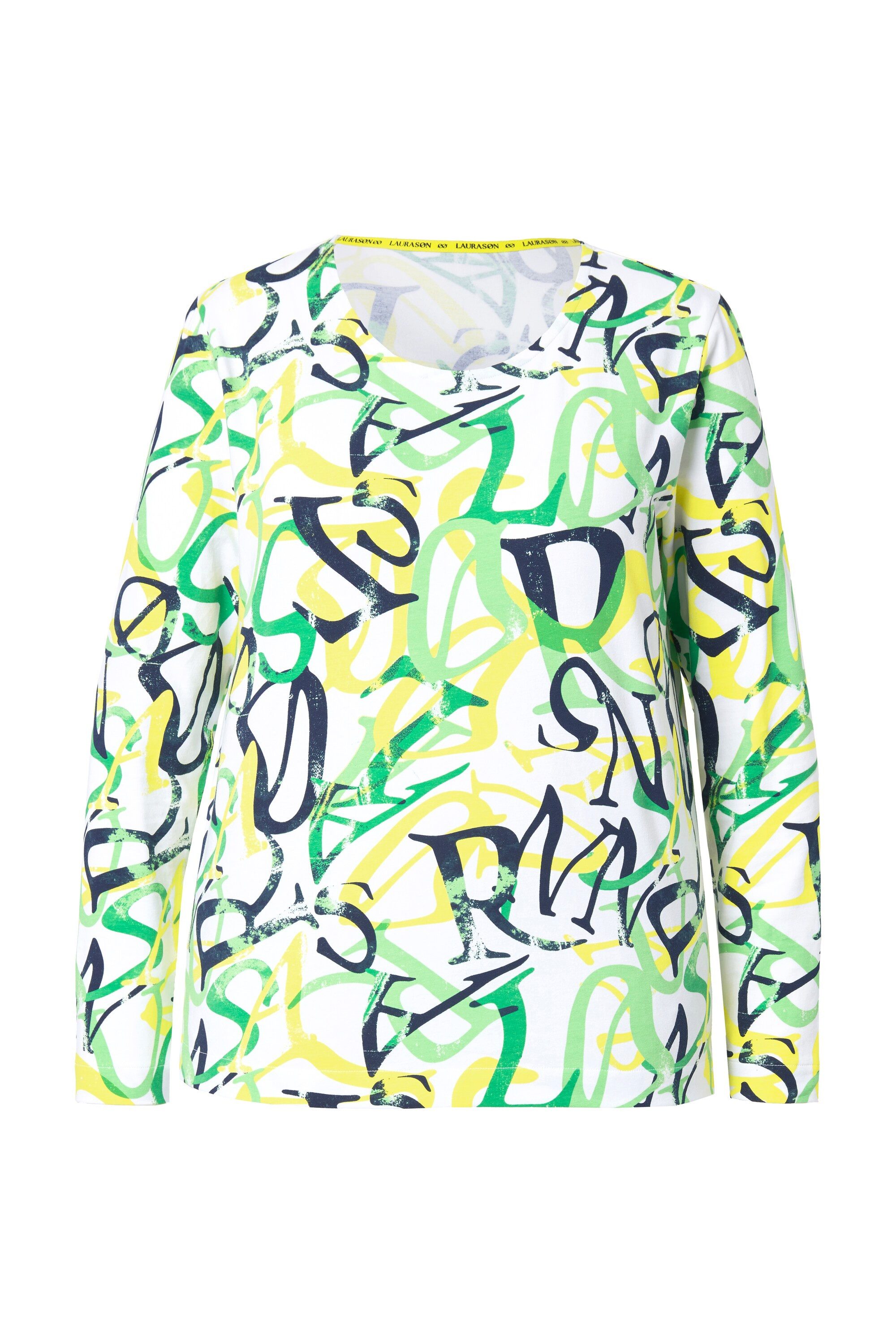 Laurasøn Longsleeve Shirt mit Buchstabendruck Rundhals Langarm günstig online kaufen