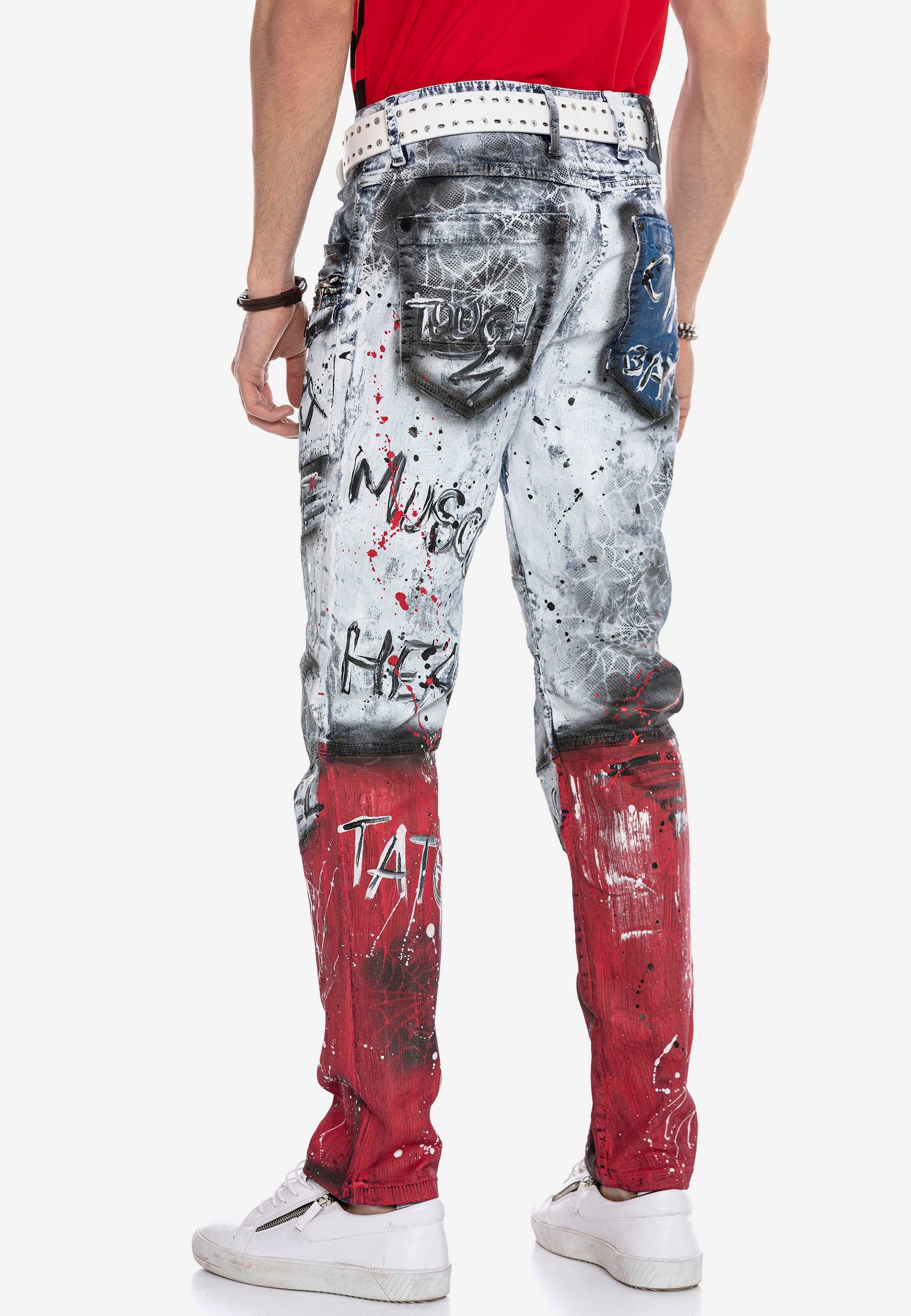 Cipo Prints Baxx mit vielseitigen Straight-Jeans &