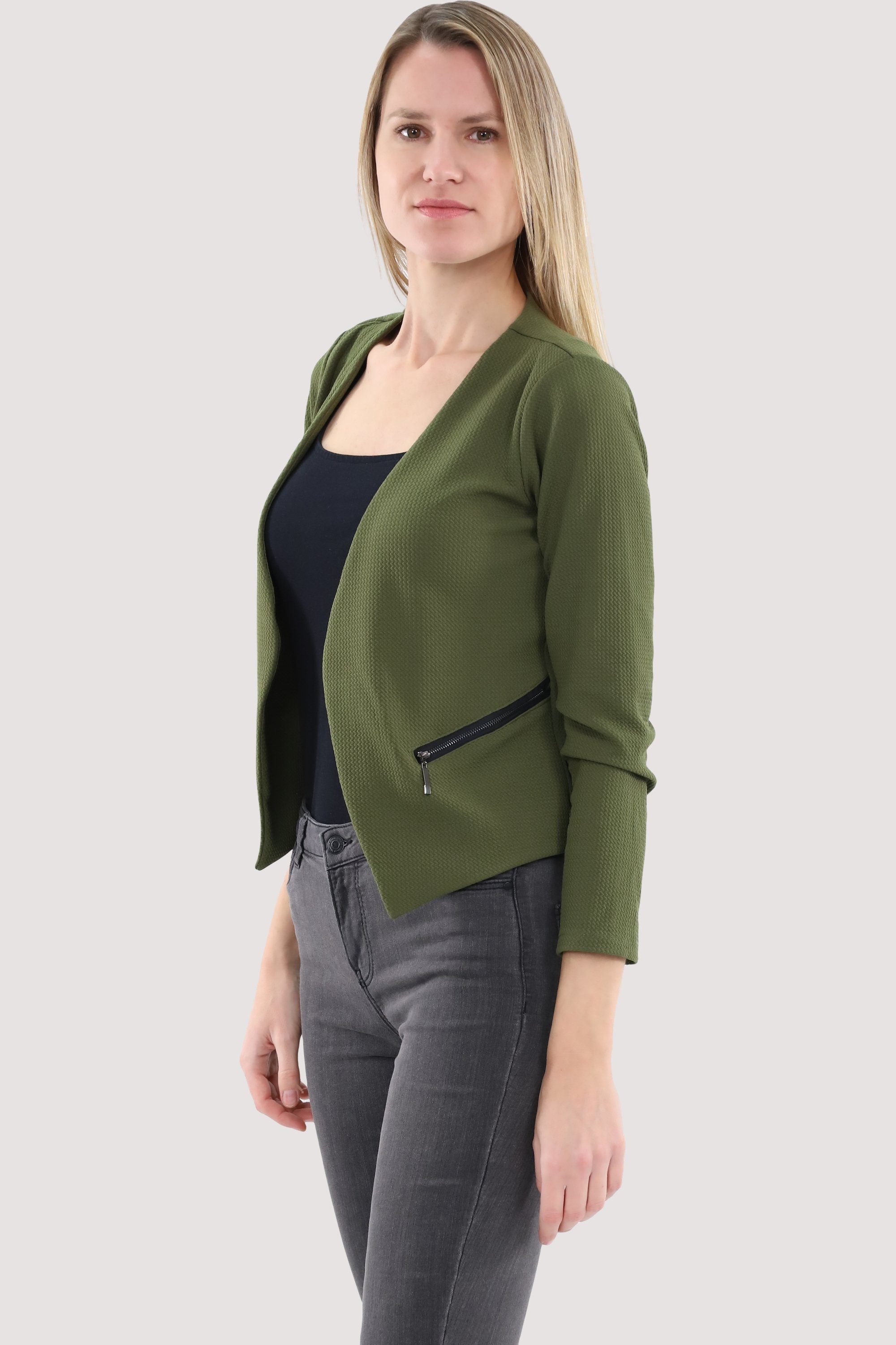 fashion im 6040 than more Jackenblazer Sweatblazer malito Basic-Look oliv