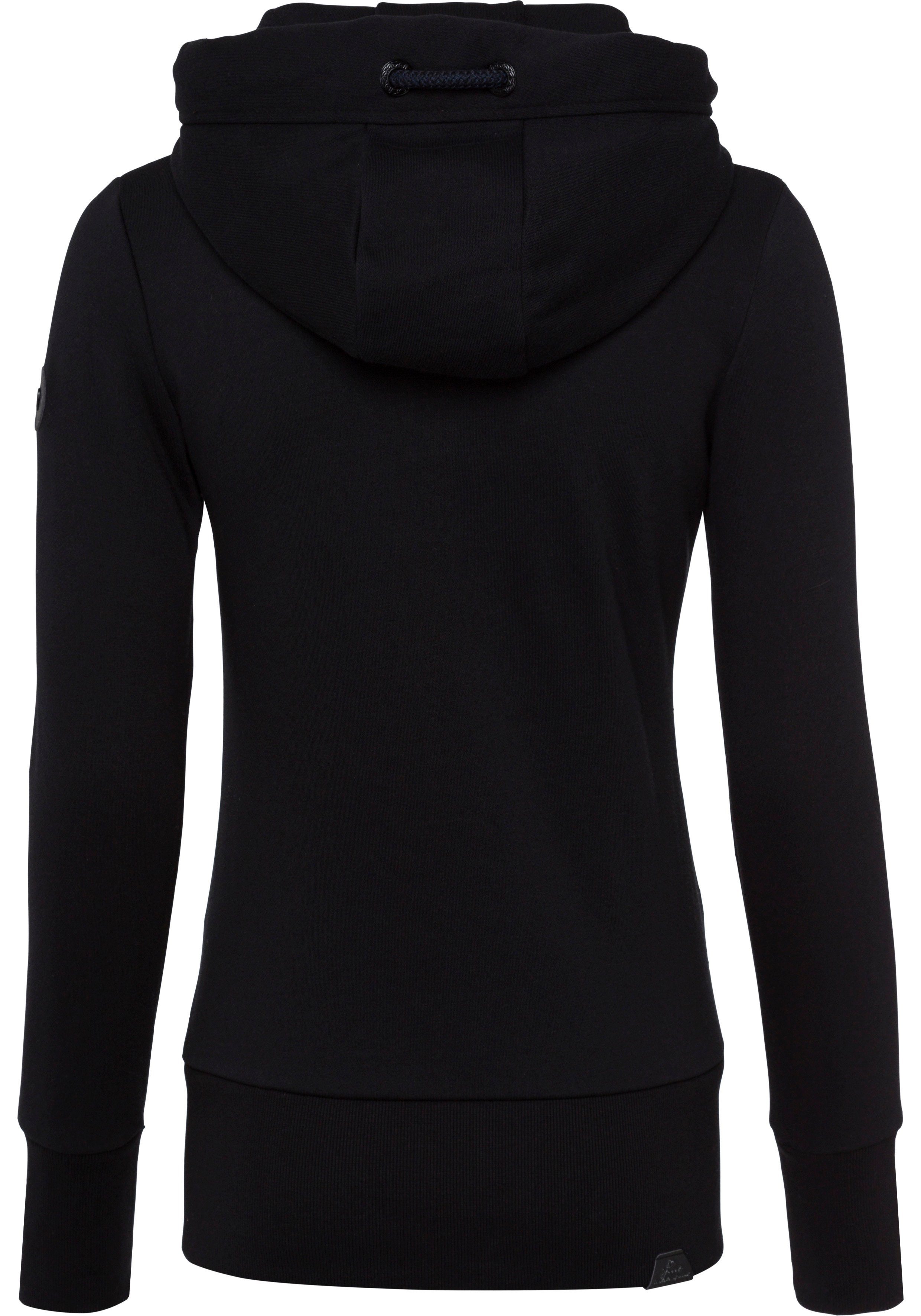 Ragwear Sweatjacke NESKA ZIP O figurbetont in melierter Optik und mit großer Kapuze – Bild 5 von 5