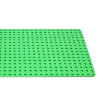 Katara Konstruktionsspielsteine Große Grundbauplatte, 32x16 Noppen, 51cm x 26cm, (1er Set), Dunkelgrün, 100% Kompatibel Sluban, Papimax, Q-Bricks, LEGO® Duplo