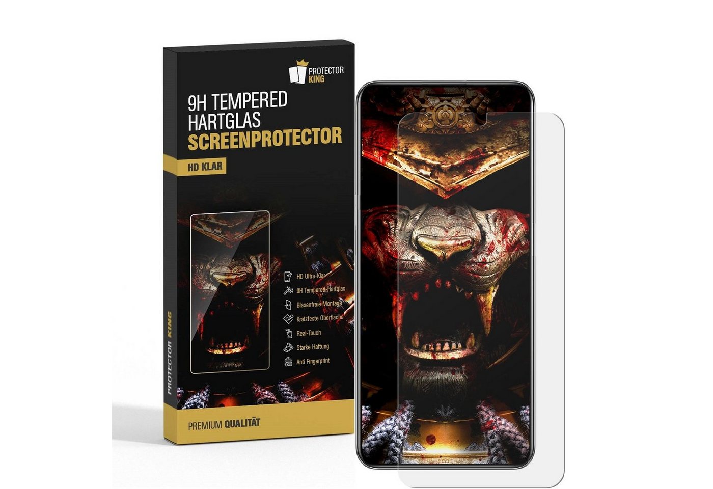 Protectorking Schutzfolie 1x 9H Panzerglas für Samsung Galaxy A13 4G Displayschutz Panzerfolie, (1-Stück), Displayschutzglas, Schutzglas Echtglas Tempered 9H Härte HD-KLAR