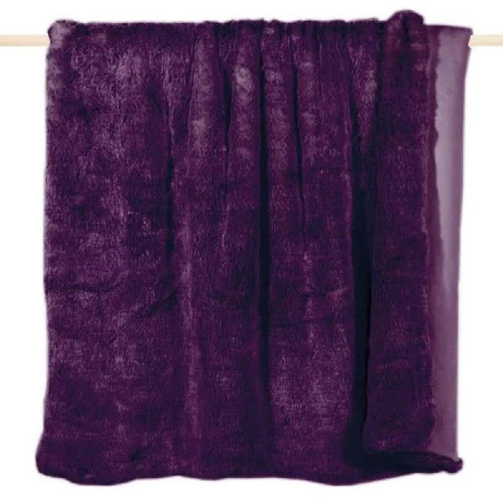 Wohndecke Decke Schaumwein Kunstpelz Purple Violett (140x190cm), PAD