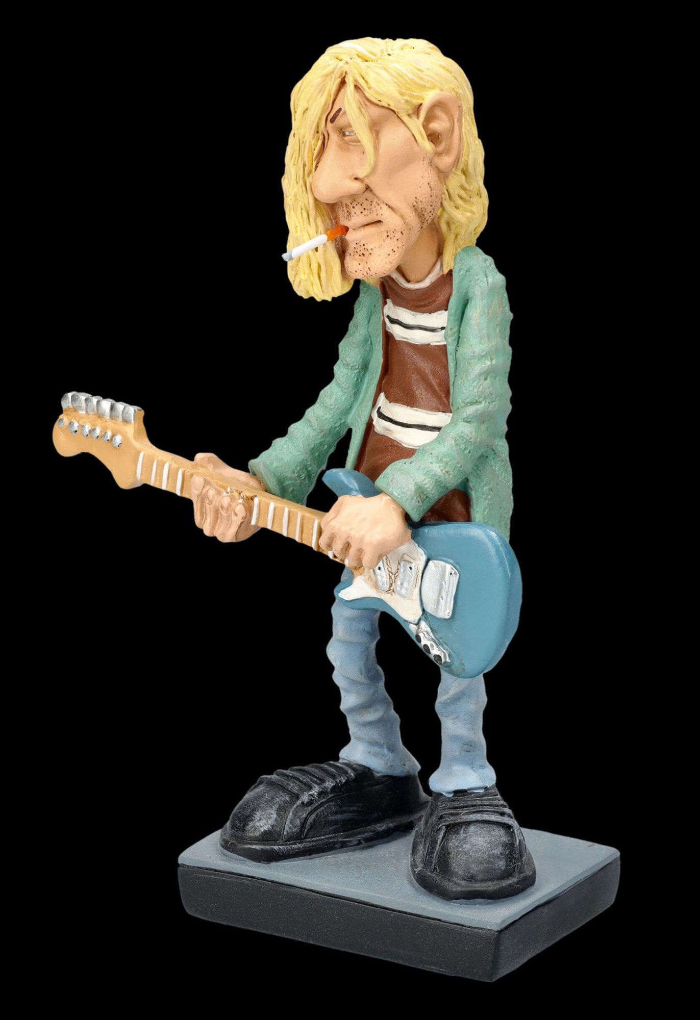 Figuren Shop GmbH Dekofigur Rockstar Figur – Kurt Karikatur Statue Warren Stratford 16.5 cm Deko