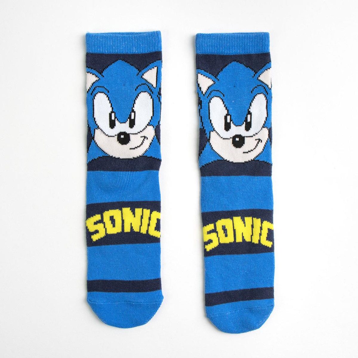 Cerda Socken Sonic the Hedgehog Kinder Socken Set 3 Paar bequem Baumwoll-Mix