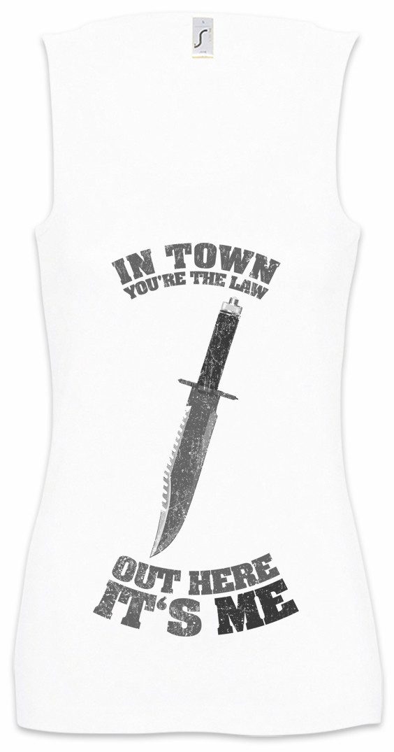 Tanktop In Town You're The Law Ärmelloses Damen T-Shirt Sly Rambo Out Here