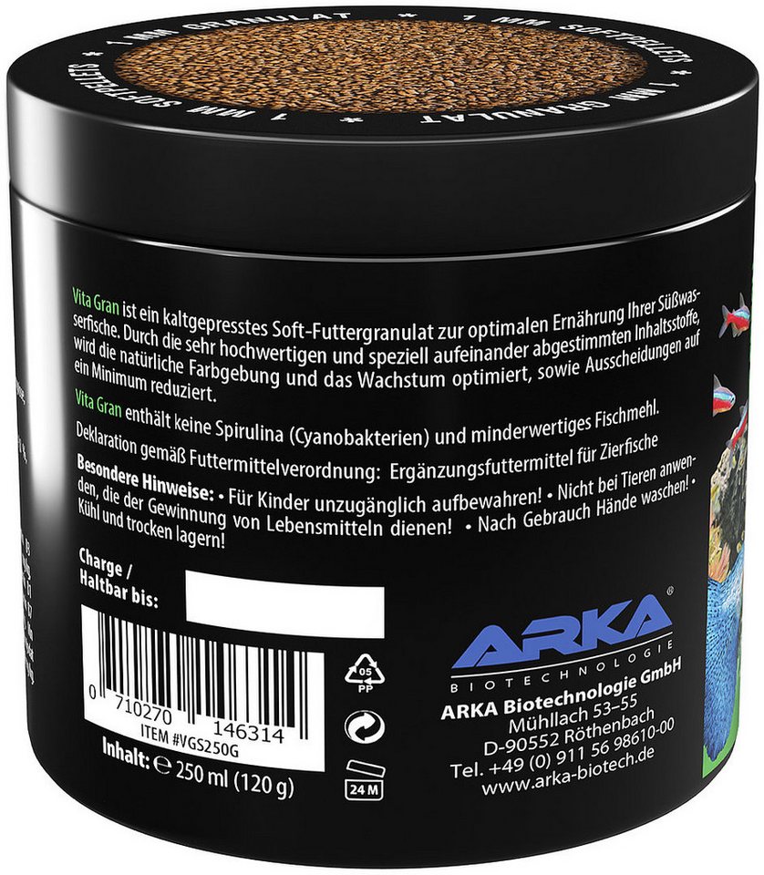 Thumbnail - ARKA Biotechnologie GmbH Aquarien-Substrat Microbe-Lift Vita Gran 300g Fischfutter für Süßwasserfische