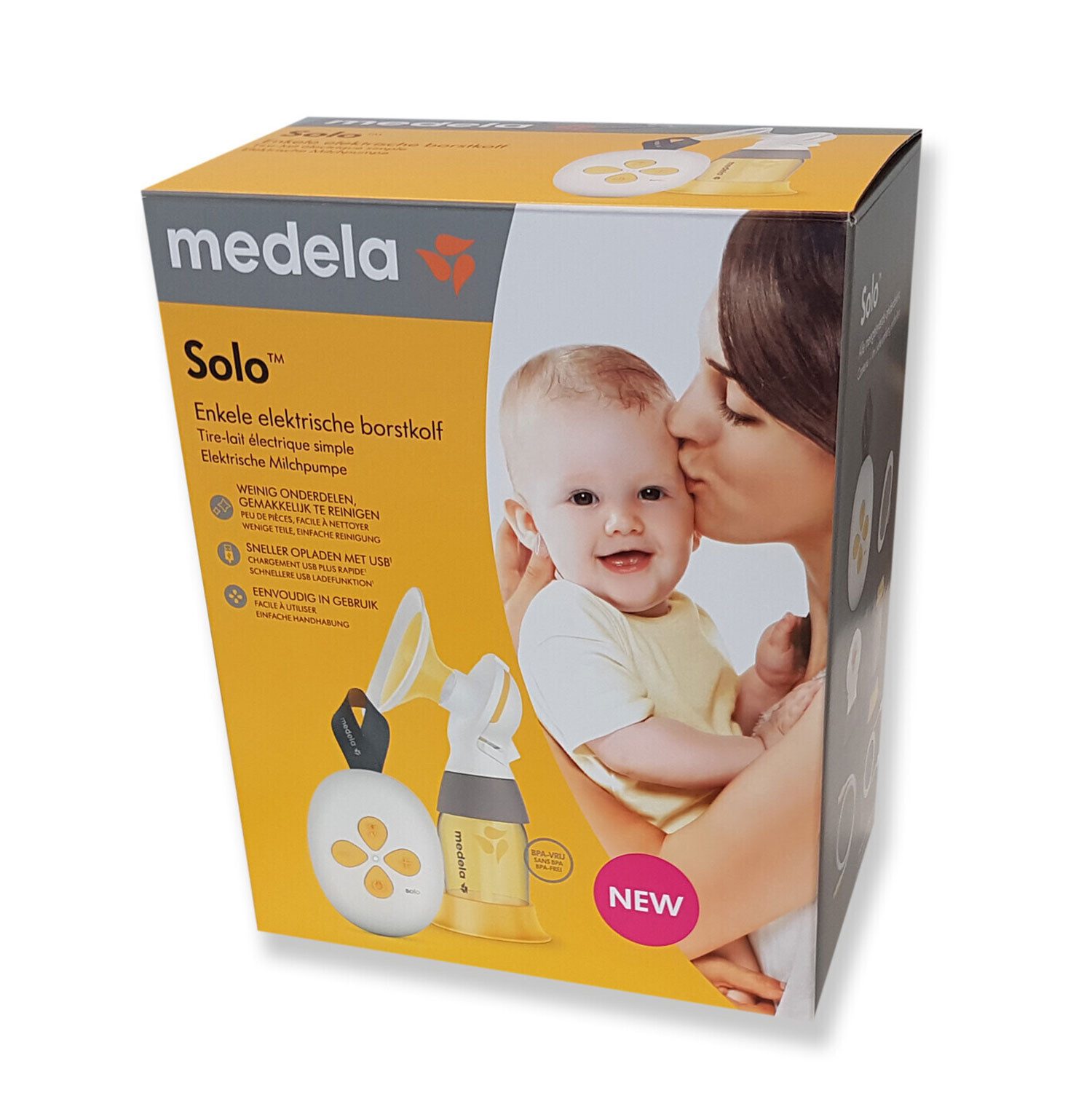 MEDELA Elektrische Milchpumpe Elektrische Milchpumpe, kann sowohl mit AA-Batterien als auch mit Netzstrom betrieben werden