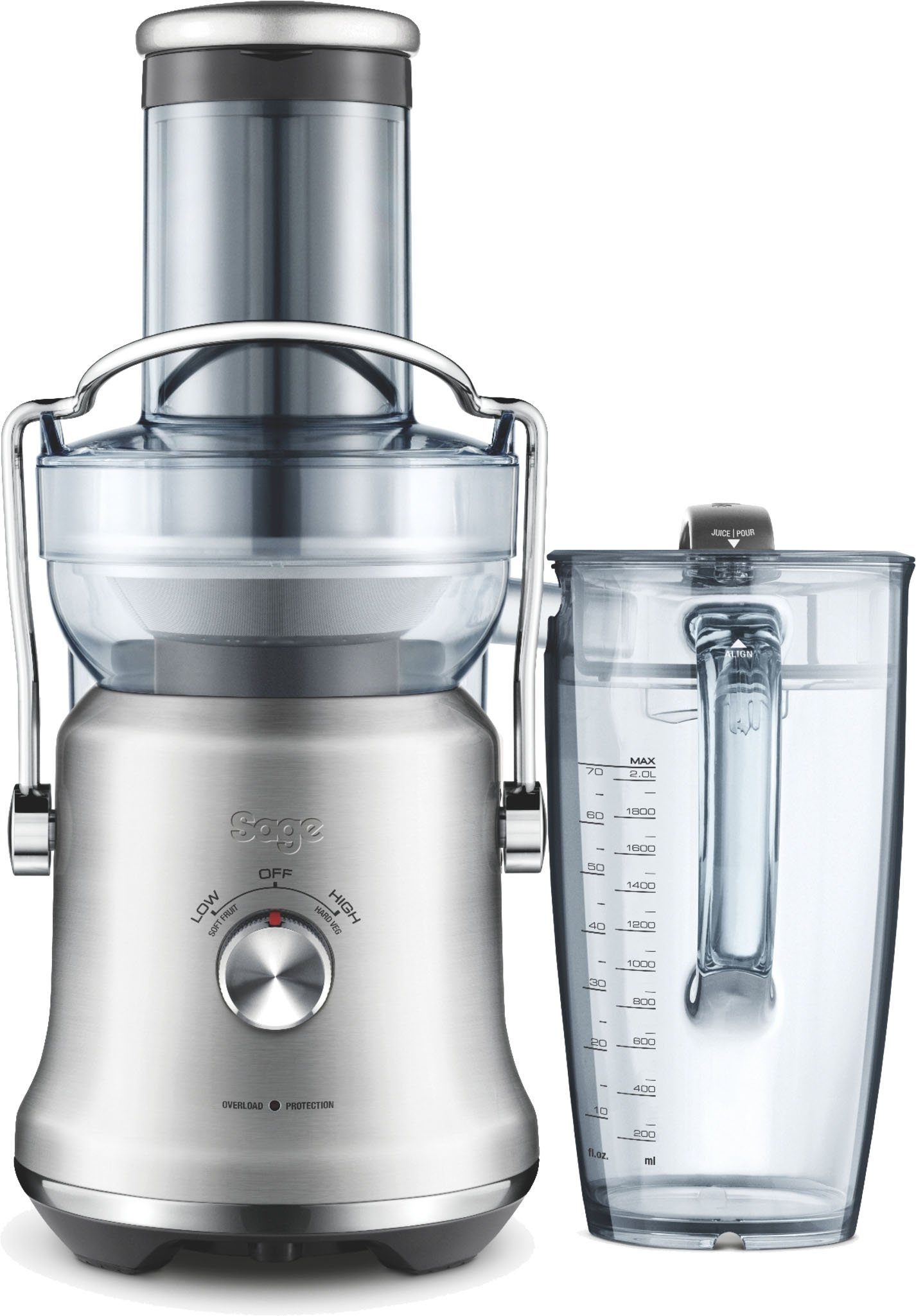 Sage Entsafter SJE530BSS4 the Nutri Juicer® Cold Plus, 1300 W, Gebürstetes Edelstahlgrau – Bild 2 von 5
