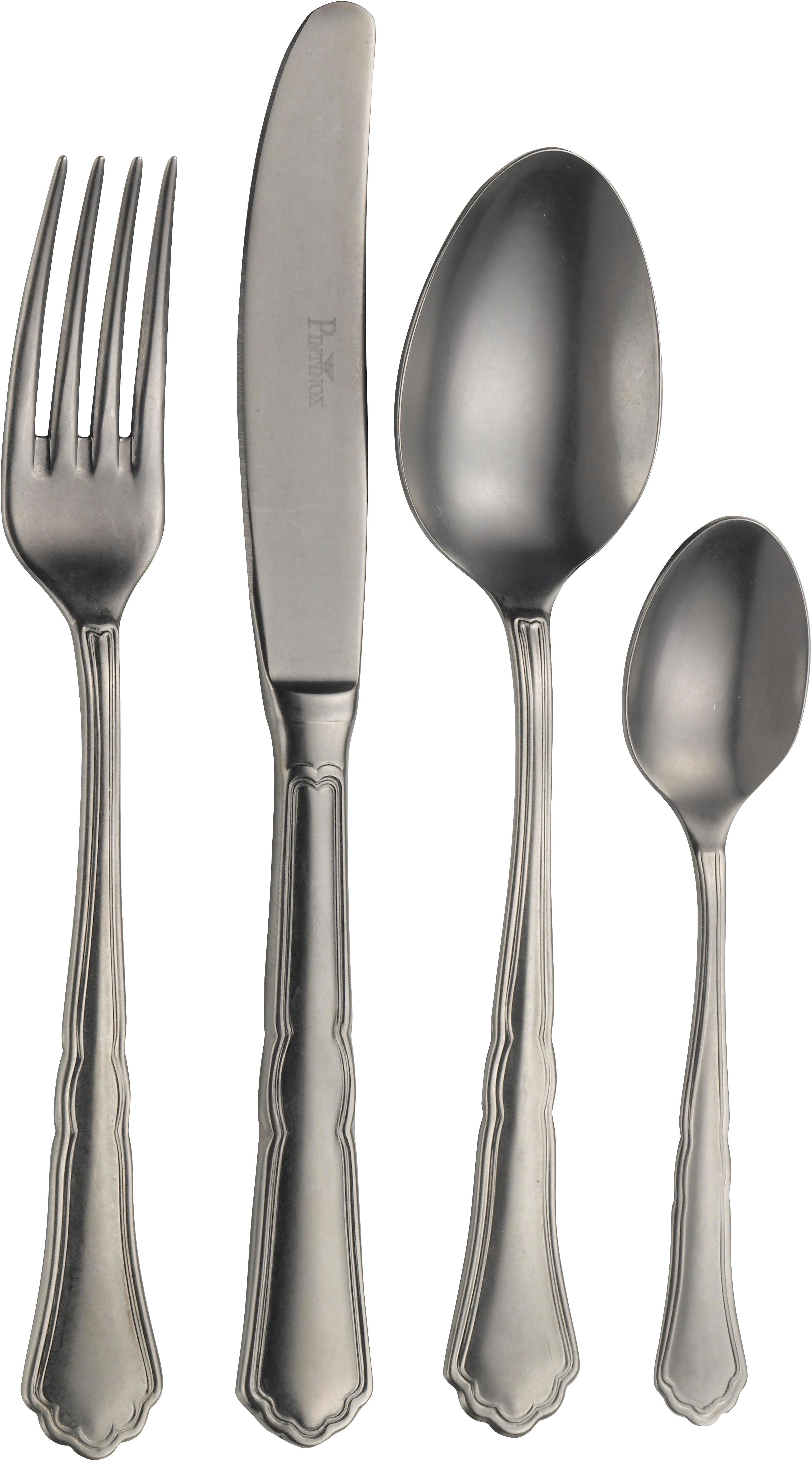 PINTINOX Besteck-Set Settecento Alchemique (30-tlg), 6 Personen, Edelstahl 18/10, Optik Bronze SW PVD Beschichtung