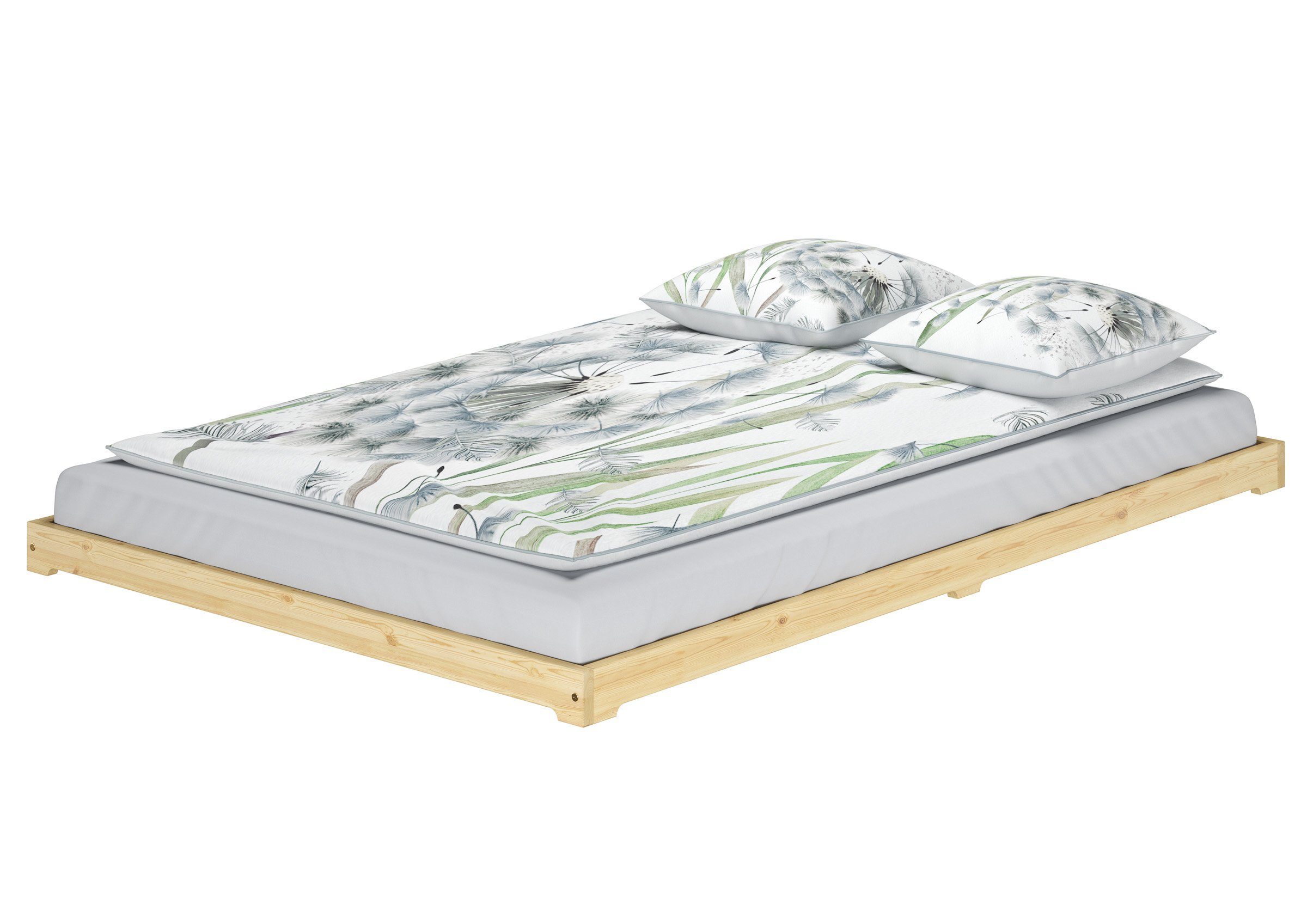 ERST-HOLZ Bett Futonbett Massivholz Extra Niedrig günstig online kaufen