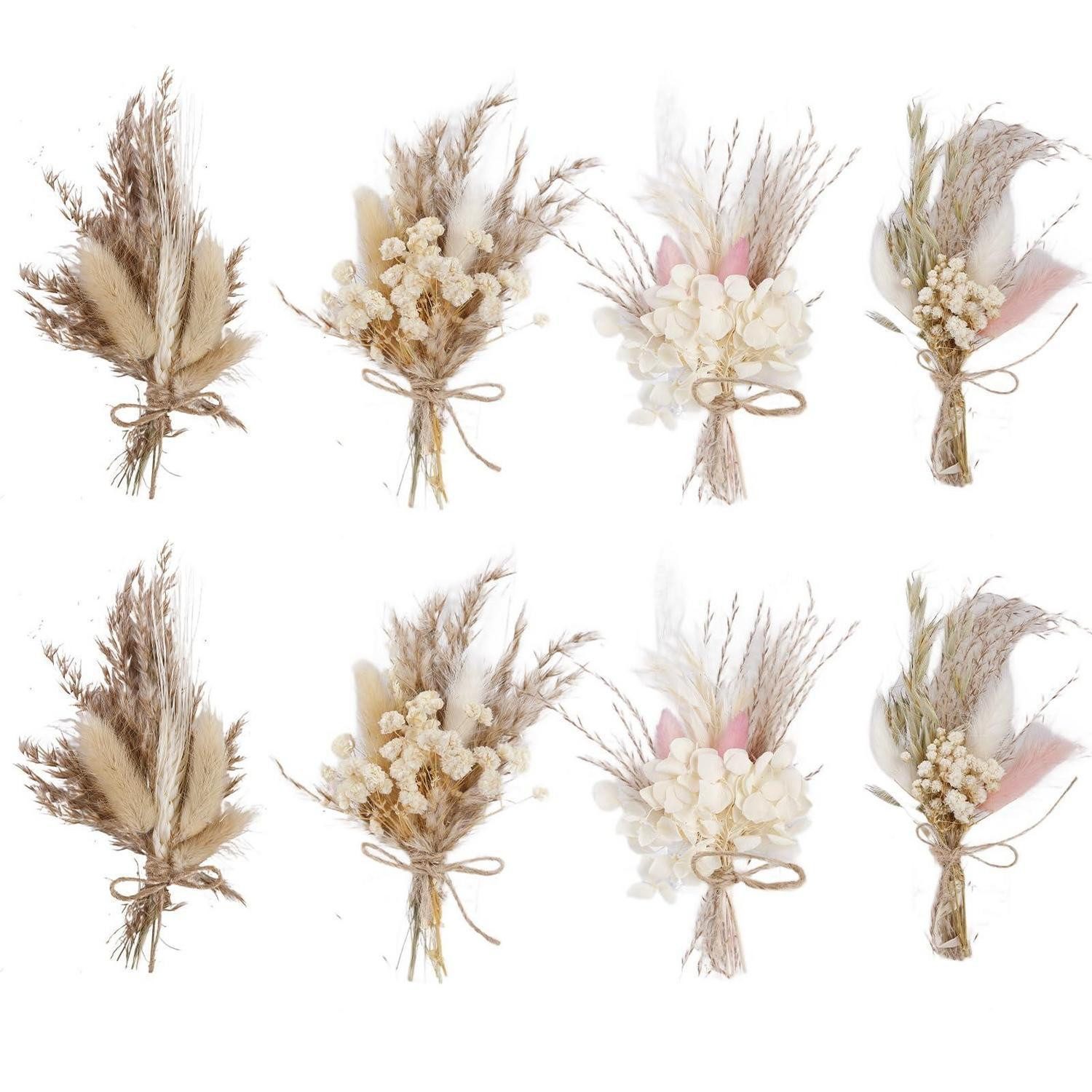 Trockenblume Trockenblumenstrauß 8 Stück Klein DIY Deko, LuxusKollektion, Höhe 1 cm