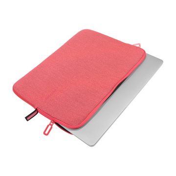 Tucano Laptop-Hülle Second Skin Mélange, Neopren Notebook Sleeve, Rot 15,6 Zoll, 15-16 Zoll Laptops