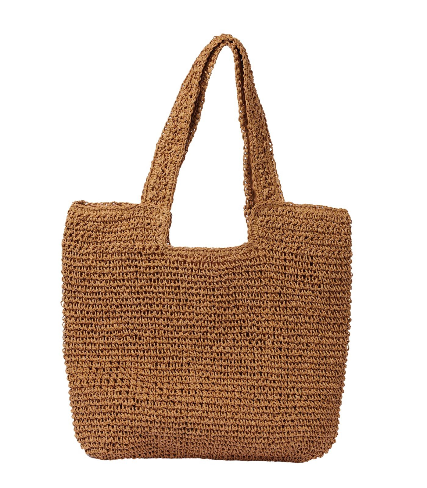 Zaewry Strandtasche Stroh Handtasche Damen Sommer Taschen Umhängetasche Damen, Boho Stil Shopper Damen Groß für Strand, Reisen, Urlaub, Shopping