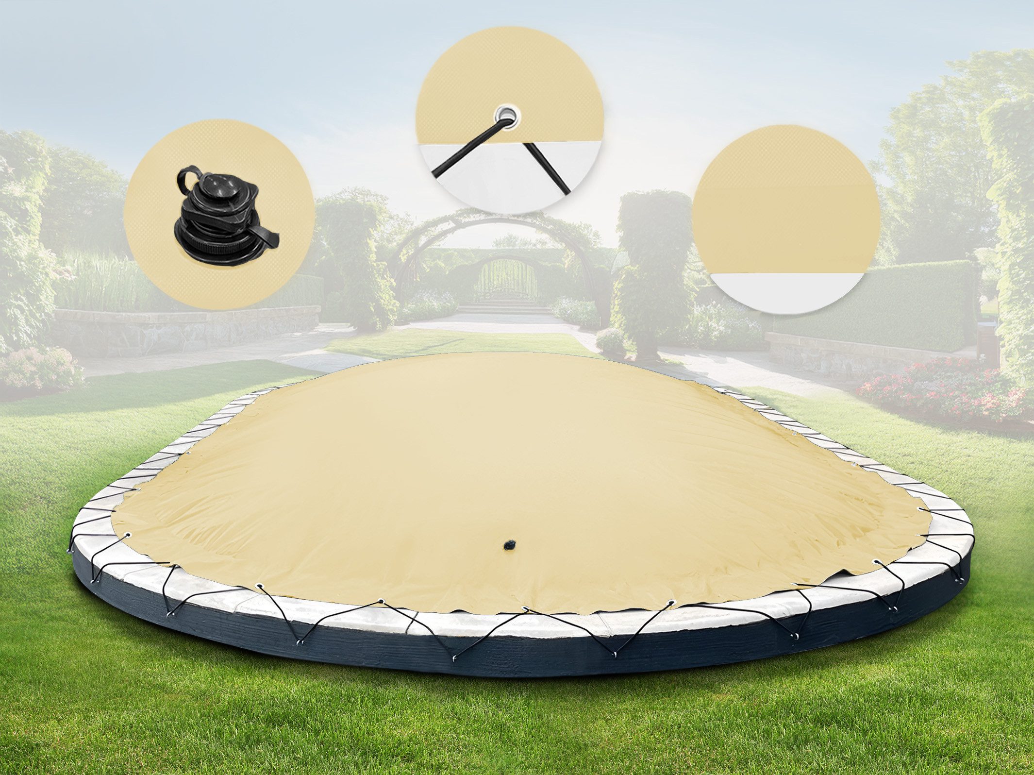 AirDeluxe Pool-Abdeckplane Ovale aufblasbare Poolplanen Schwimmbad günstig online kaufen