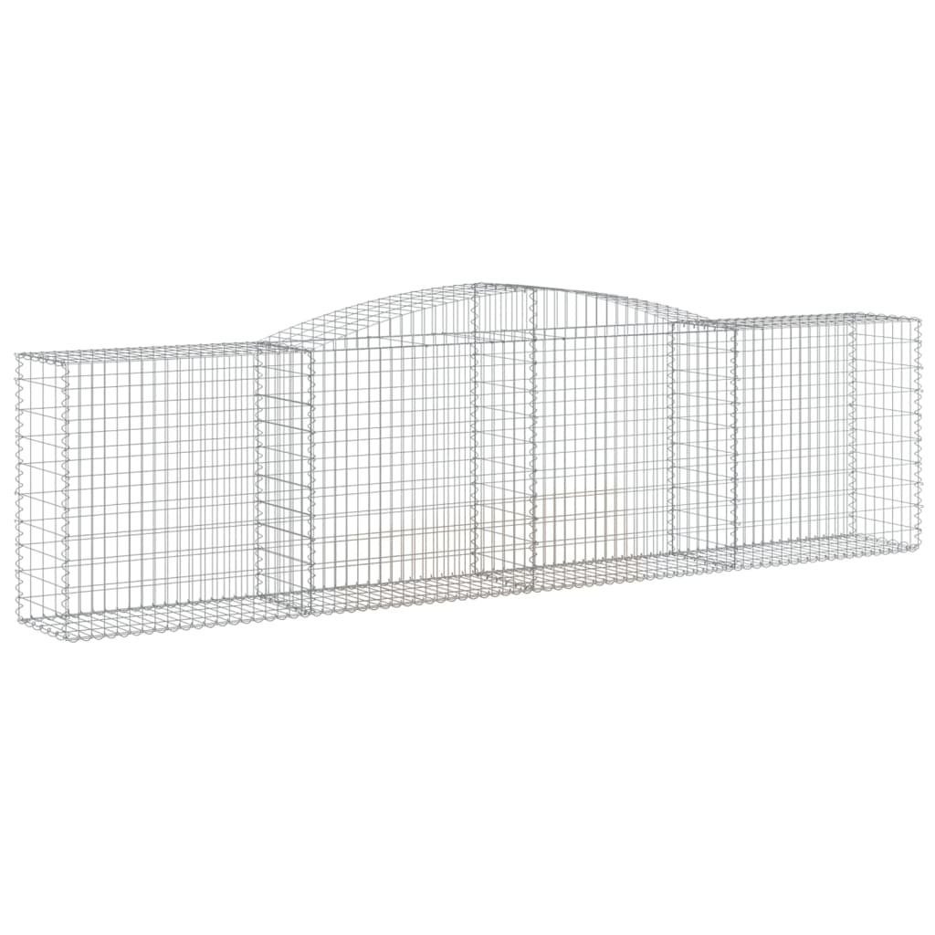 vidaXL Blumentopf Gabionen mit Hochbogen 6 Stk. 400x50x100/120cm Verzinktes Eisen (6 St)