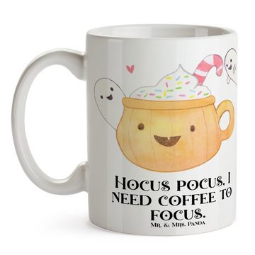 Mr. & Mrs. Panda Tasse Kaffee Gespenst - Weiß - Geschenk, Tasse, Süßes sonst gibt's saures, Keramik, Brillante Bedruckung