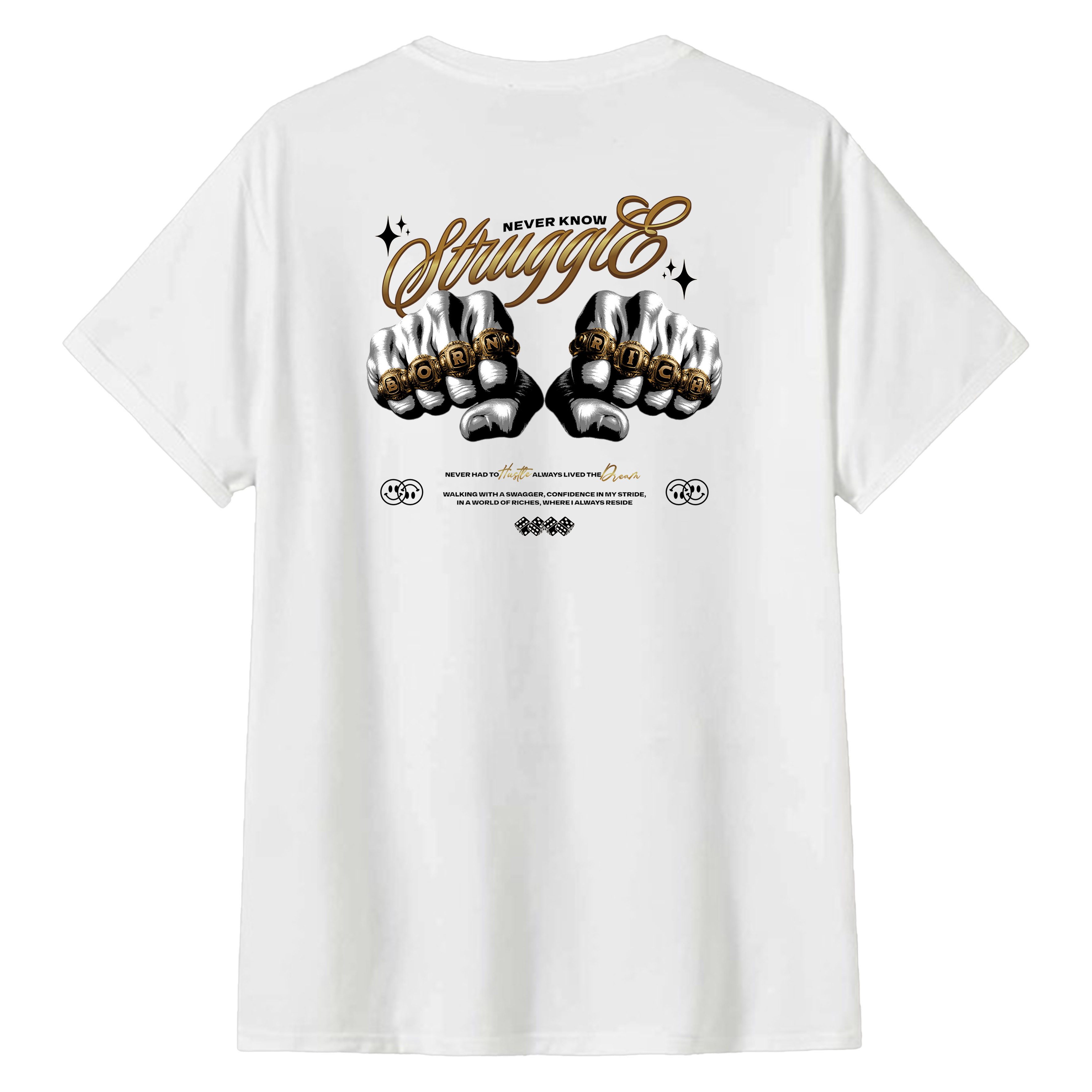 Banco Print-Shirt Herren mit Rückenprint „Never Know Struggle“ langlebiger günstig online kaufen