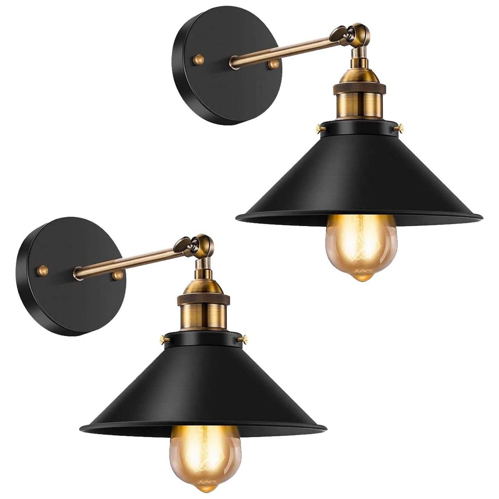 BlingBin Wandleuchte E27 Verstellbare Industrial Wandlampe günstig online kaufen