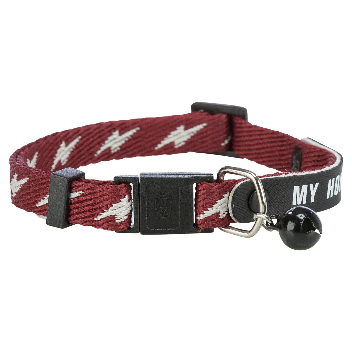 TRIXIE Katzen-Halsband Katzenhalsband mit Adresslasche und Blitzmotiv