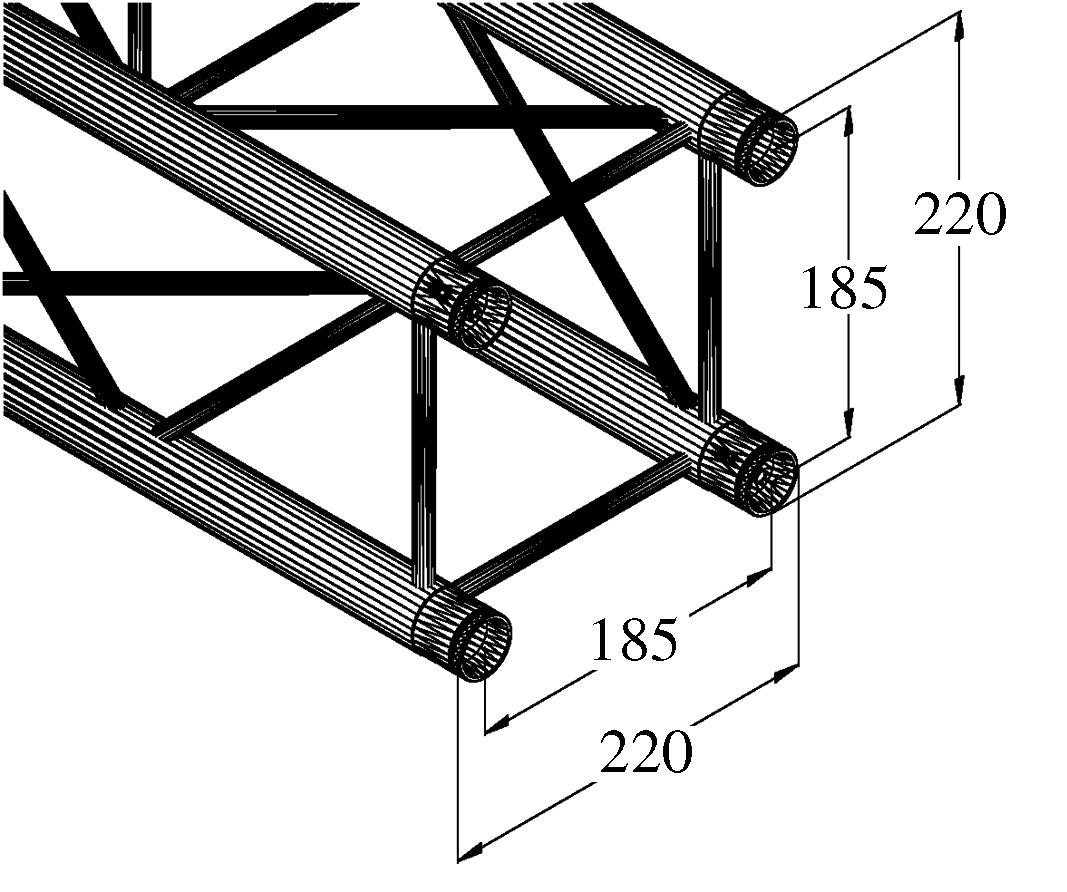 Thumbnail - Alutruss Rahmentraverse ALUTRUSS DECOLOCK DQ4-1500 4-Punkt-Traverse