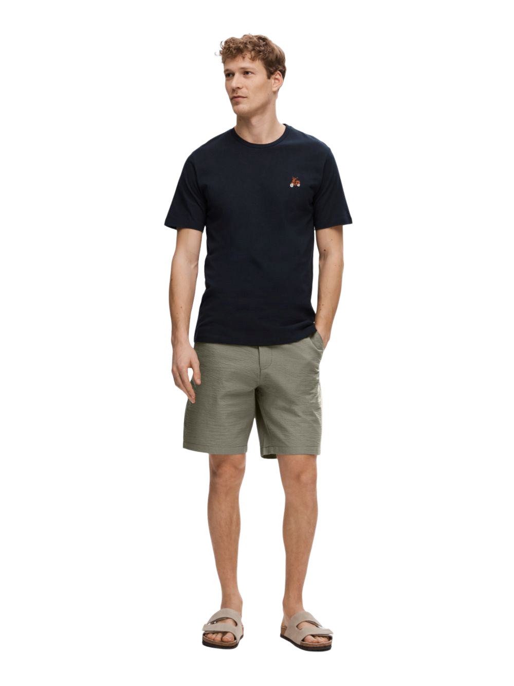 SELECTED HOMME Chinoshorts SLHREGULAR-KARL SEERSUCKER SHORTS mit Stretch