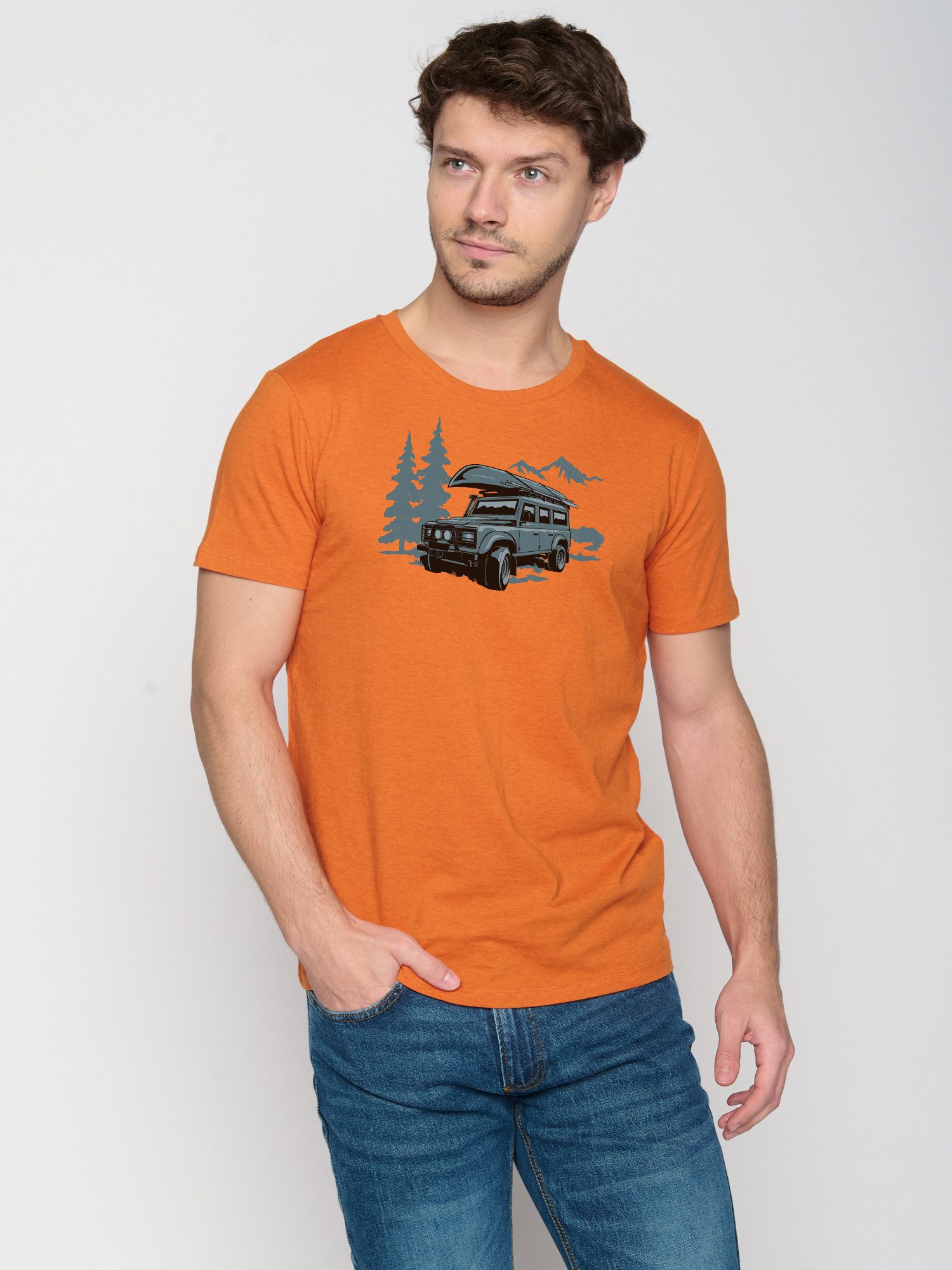 GreenBomb T-Shirt Guide Nature Getaway Motiv Natur (1-tlg., 1) Rundhalsausschnitt, Bio-Baumwolle, GOTS Zertifiziert