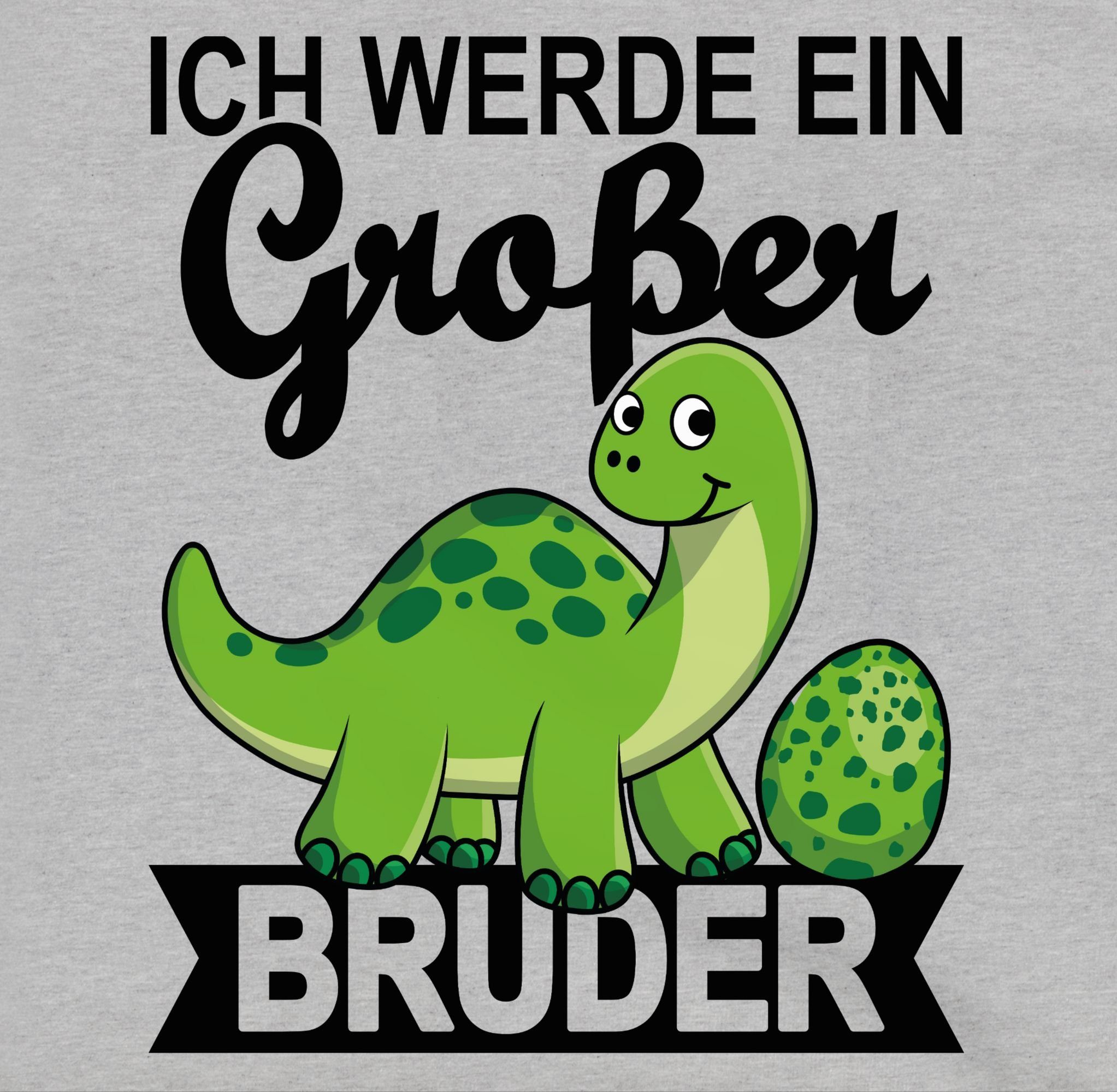 Grau Bruder großer Ich Dinos mit Bruder 3 werde ein meliert Hoodie Großer Shirtracer