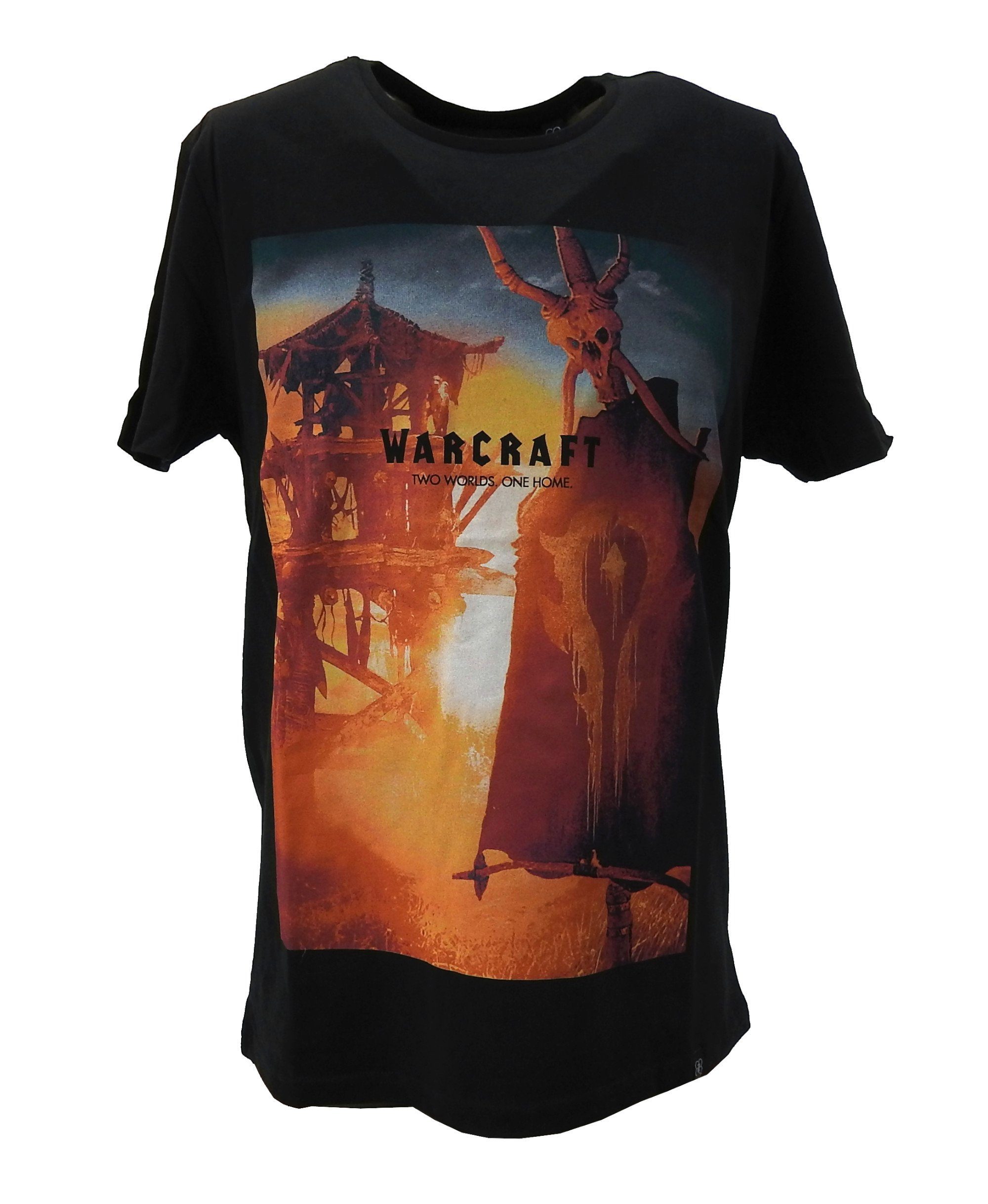 Shirt TShirt T-Shirt bedruckt Baumwolle (1-tlg) of Gozoo schwarz World Freizeit Warcraft