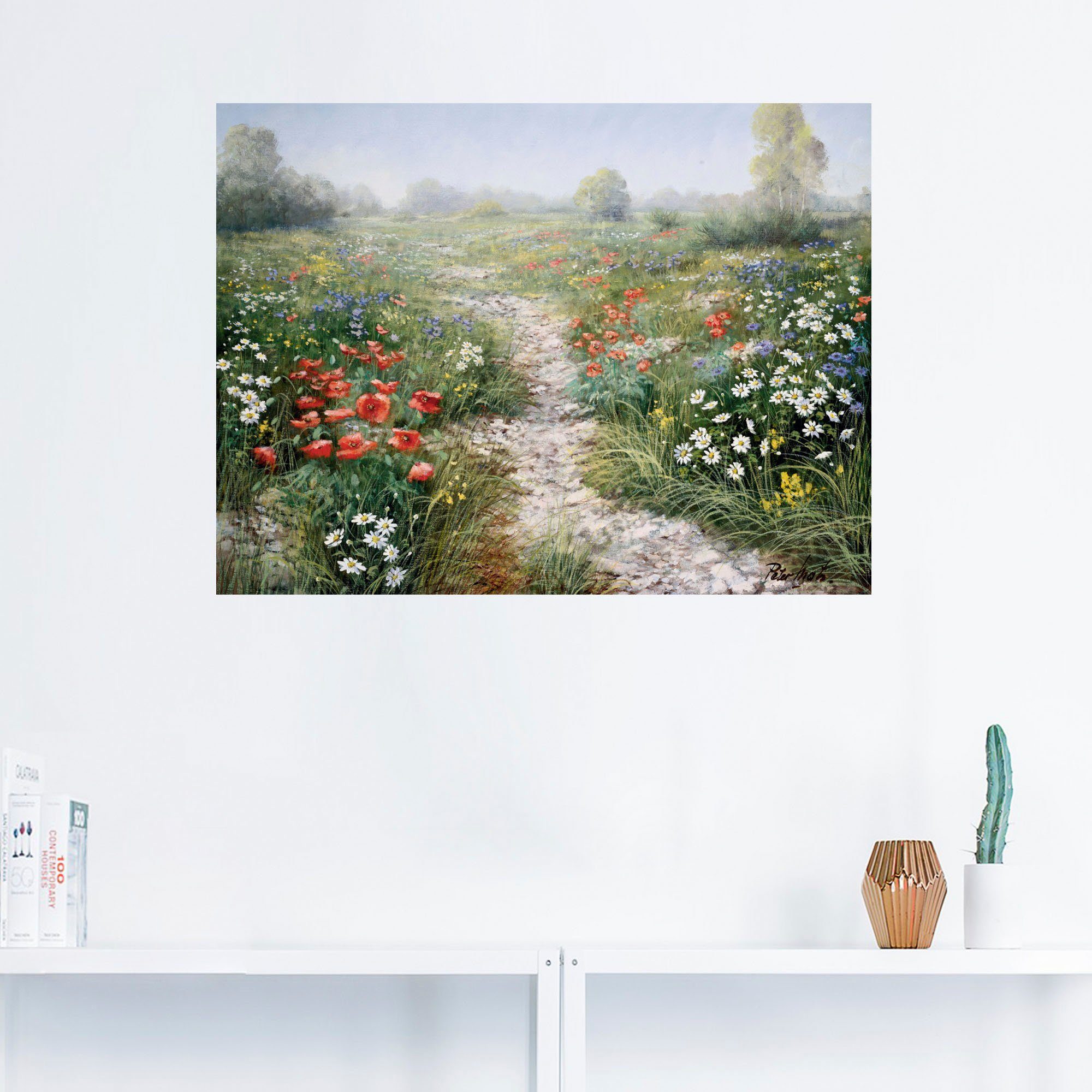 Artland Wandbild Dichte der Natur, Blumenwiese (1 St), als Leinwandbild,  Poster, Wandaufkleber in verschied. Größen