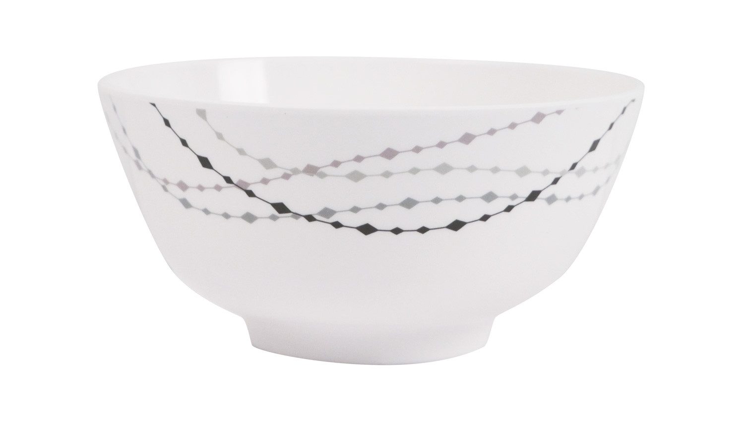 HEKERS Geschirr-Set 100% Melamin Geschirr (4-24 teilig) Line elfen/grau (rund) (16-tlg) – Bild 5 von 5