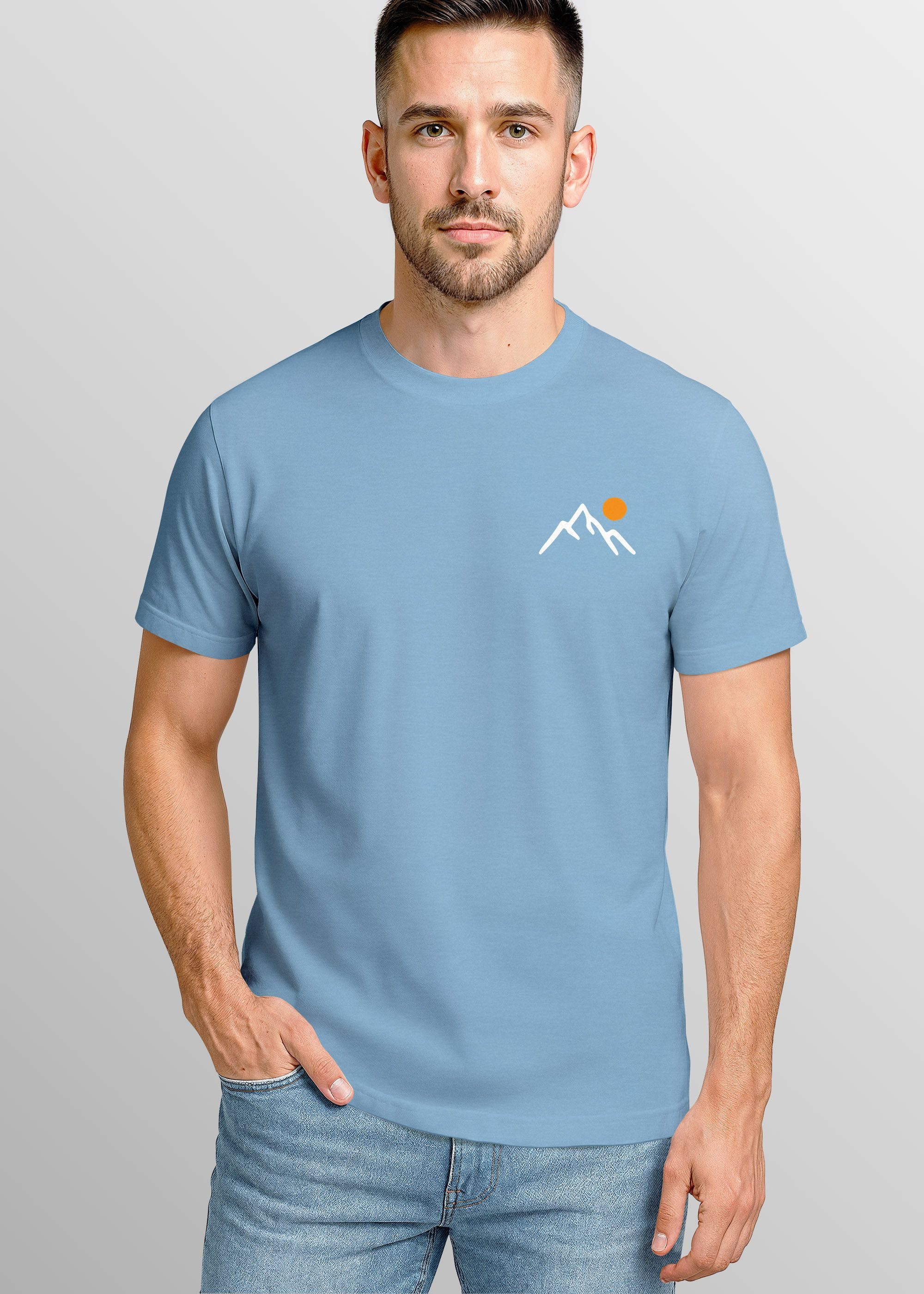 Neverless Print-Shirt Herren T-Shirt mit Bergmotiv, günstig online kaufen