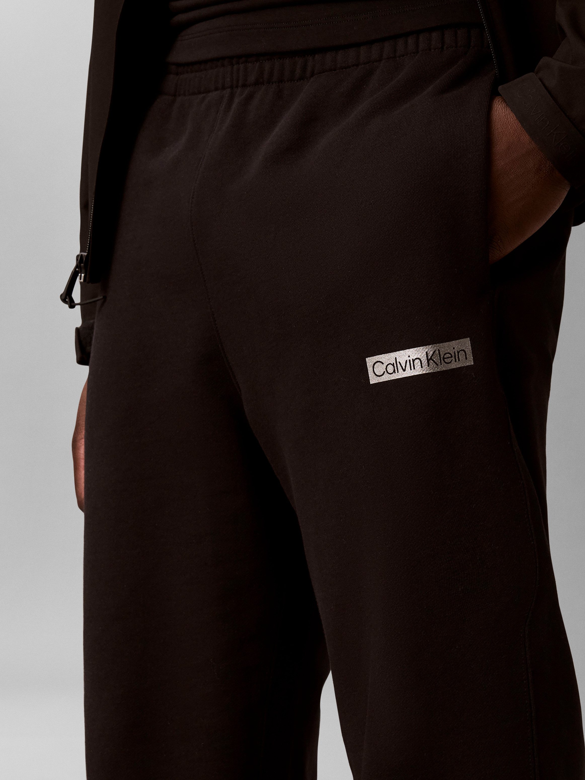 Calvin Klein Sweathose elastische Bündchen, Reine Baumwolle, Glanzdruck