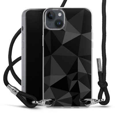 DeinDesign Handyhülle Geometric Muster Abstrakt Polygon Pattern Black, Apple iPhone 14 Plus Handykette Hülle mit Band Case zum Umhängen
