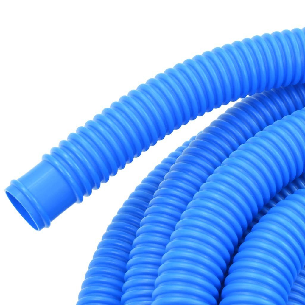 vidaXL Poolbodensauger 154 m Poolschlauch Blau 32 mm 15,4 m vidaXL