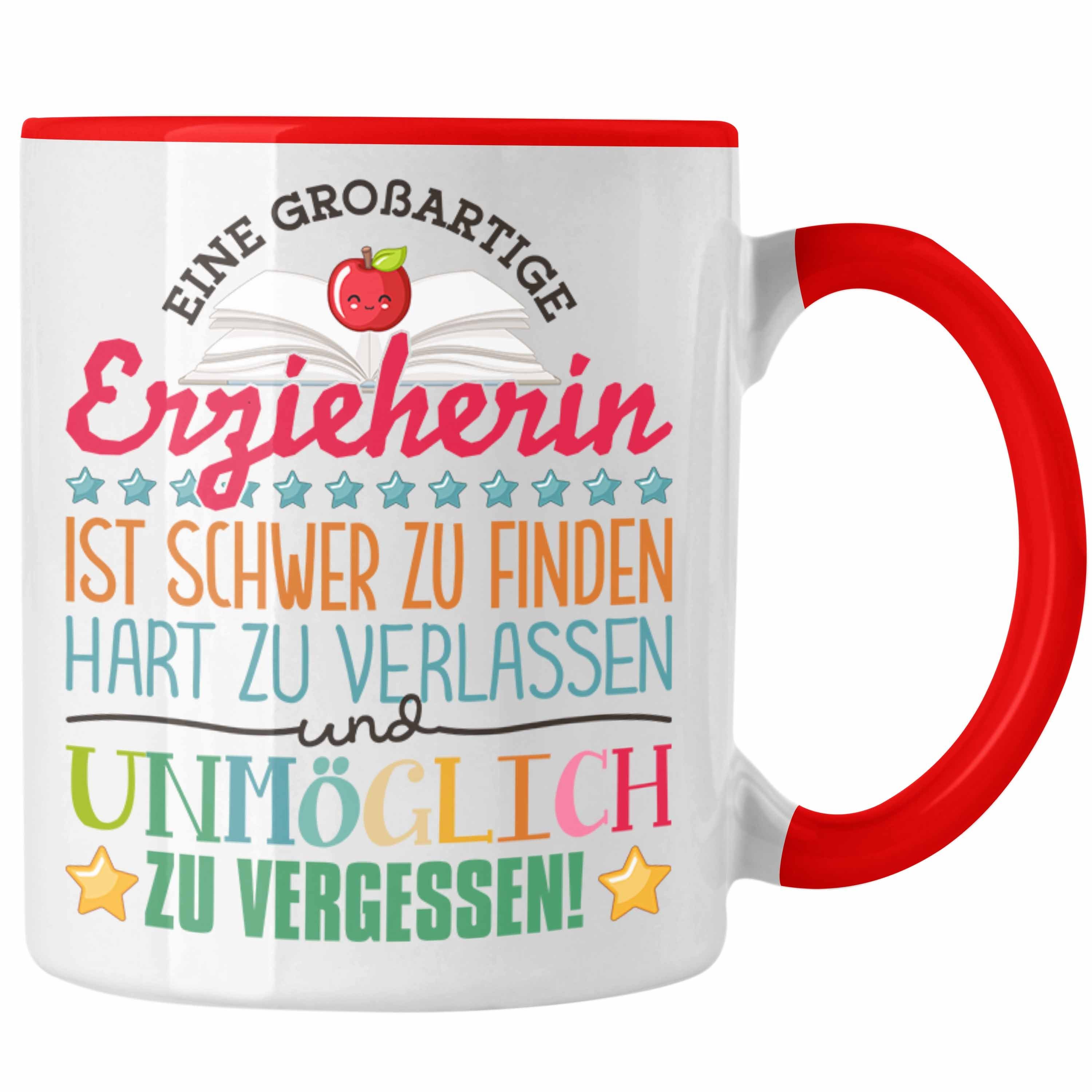 Trendation Tasse Trendation - Erzieherin Abschied Tasse Abschiedsgeschenk Spruch Kinder