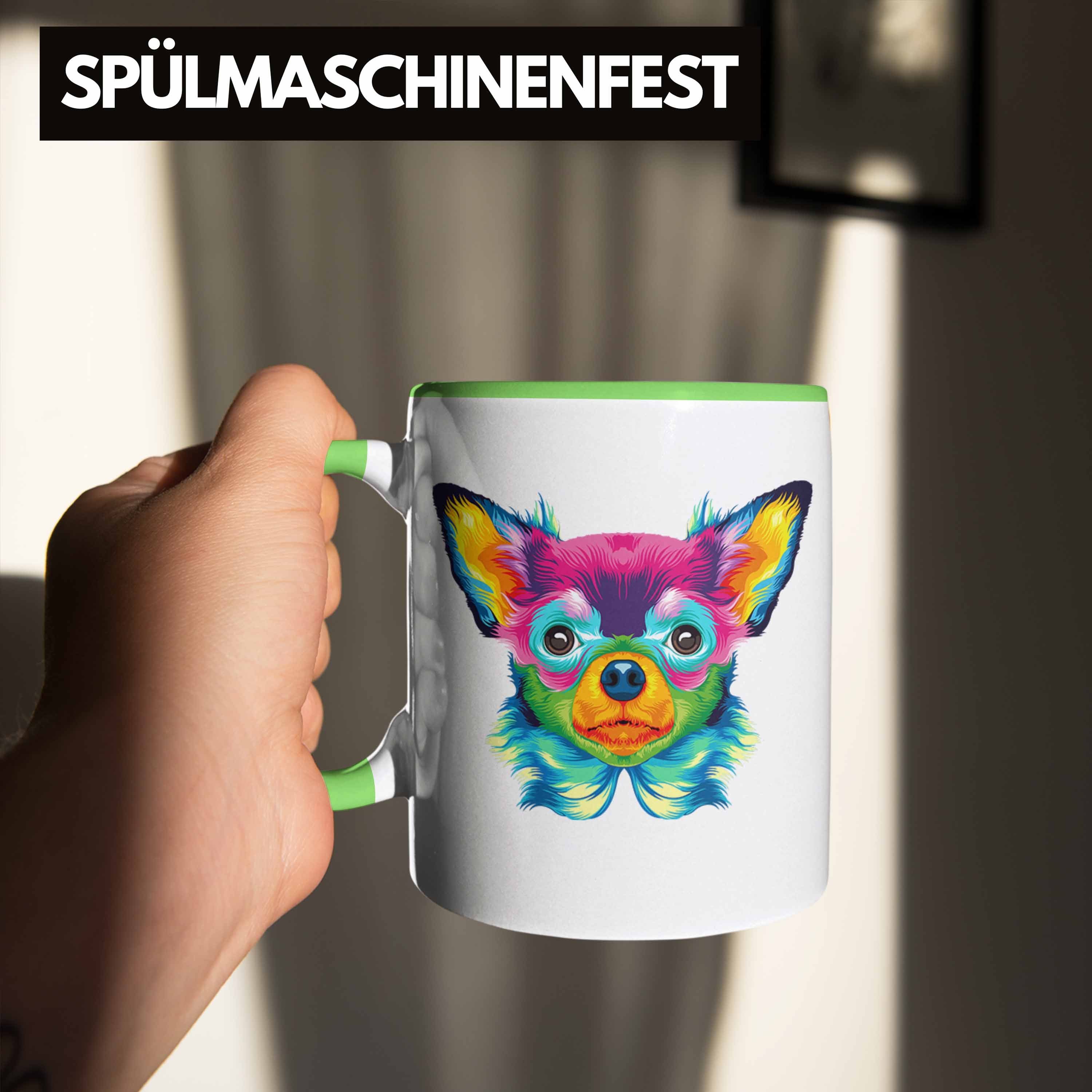 Kaffee-Becher Grün Besitzer Mama Tasse Trendation Chihuhahua Geschenkidee Frauchen Tasse Her