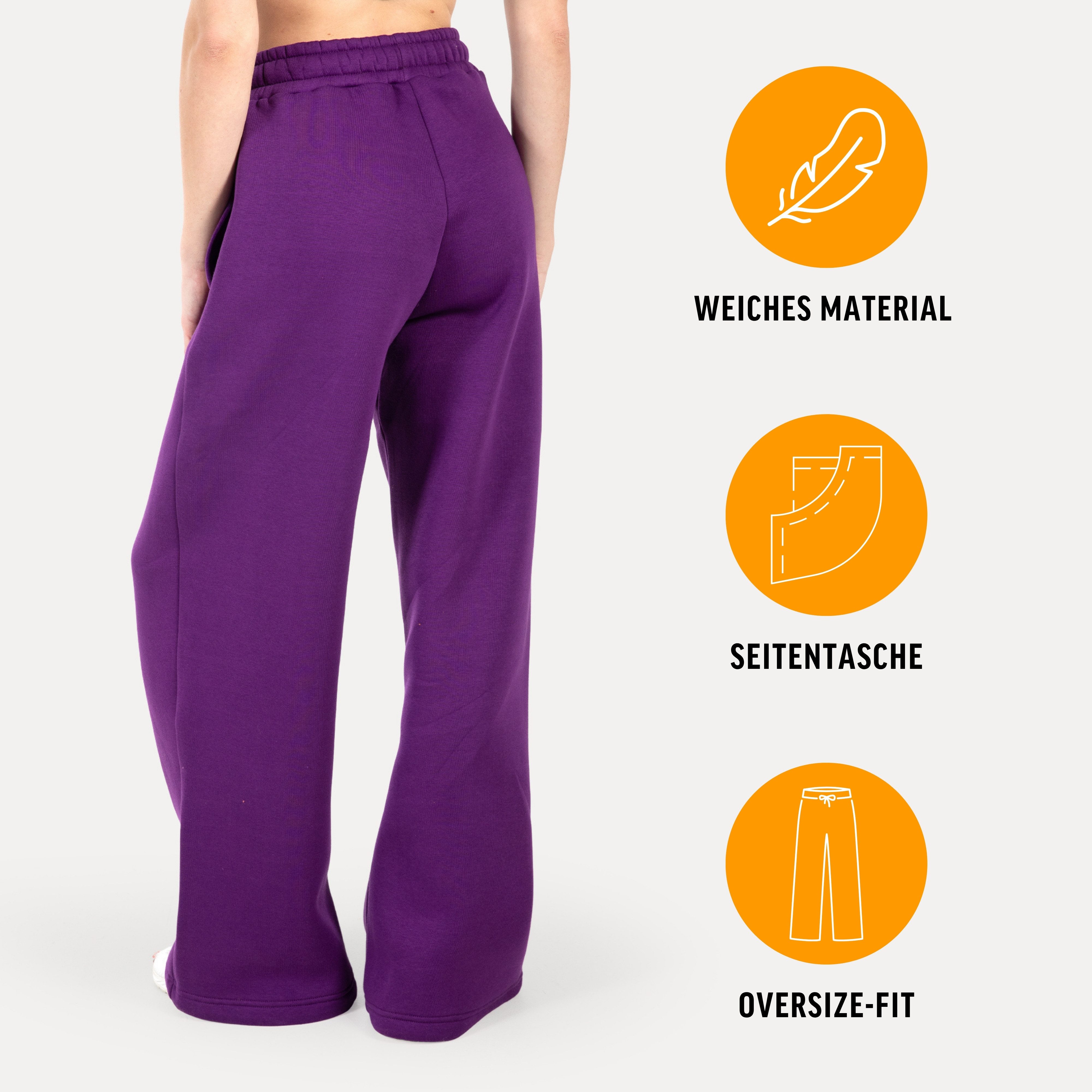 Smilodox Jogginghose Damen Siara, Bequeme Freizeithose mit Seitentaschen, Gym & Homewear Trainingshose mit verstellbarem Beinabschluss