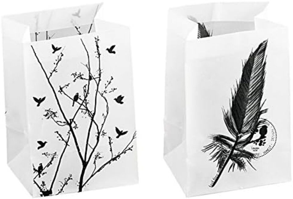 Gehlmann Windlicht Papierwindlicht m. Glas schwarz, sortiert (1 St)