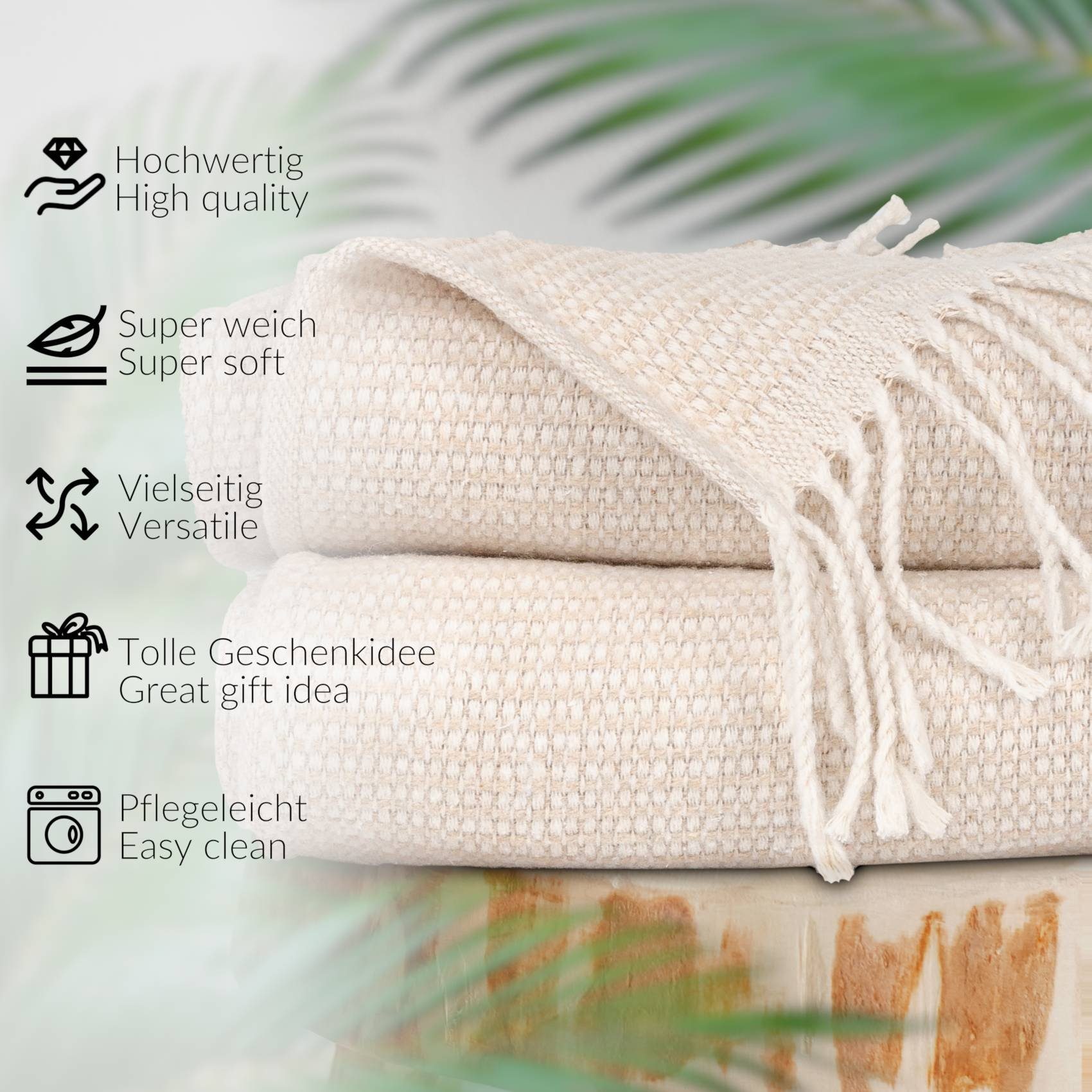 Plaid Emma Kuscheldecke Tagesdecke hochwertige Reisedecke Wohndecke, ANRO, günstig online kaufen