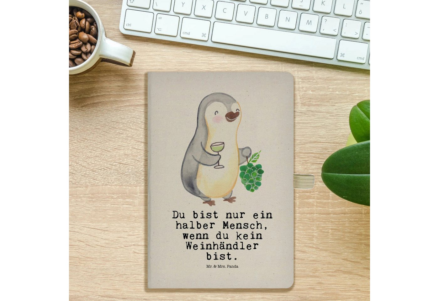 Thumbnail - Mr. & Mrs. Panda Notizbuch Weinhändler Herz - Transparent - Geschenk, Notizbuch A5 Softcover, A5 Mr. & Mrs. Panda, Hochw...