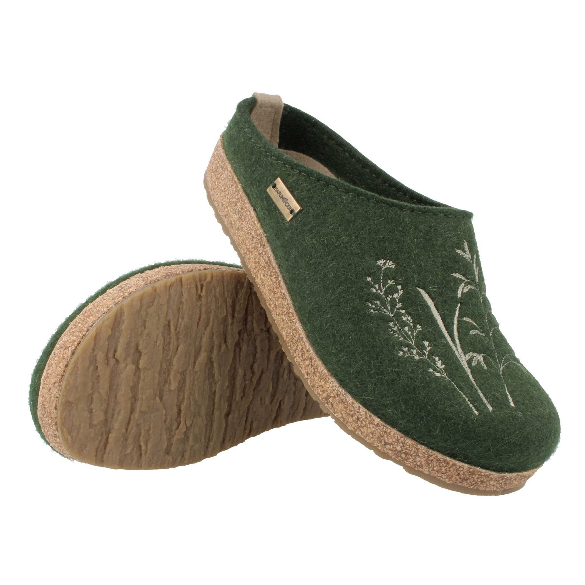 Haflinger Grizzly Meadow Filzclog aus reinem Wollfilz Unisex Hausschuh