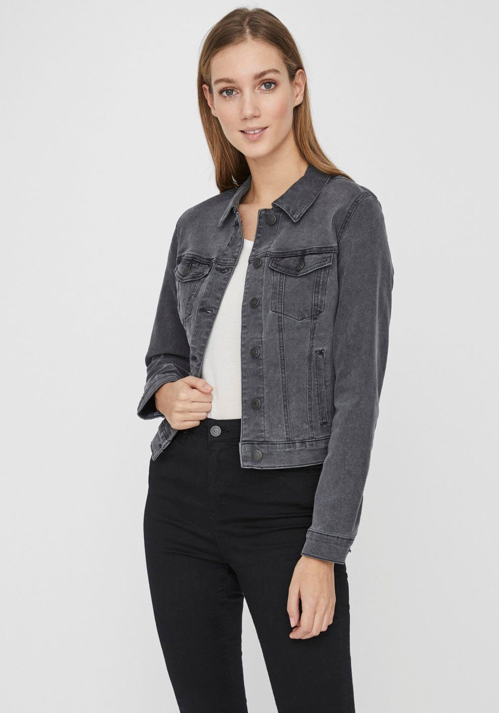 Jeansjacke In Grau Online Kaufen Otto